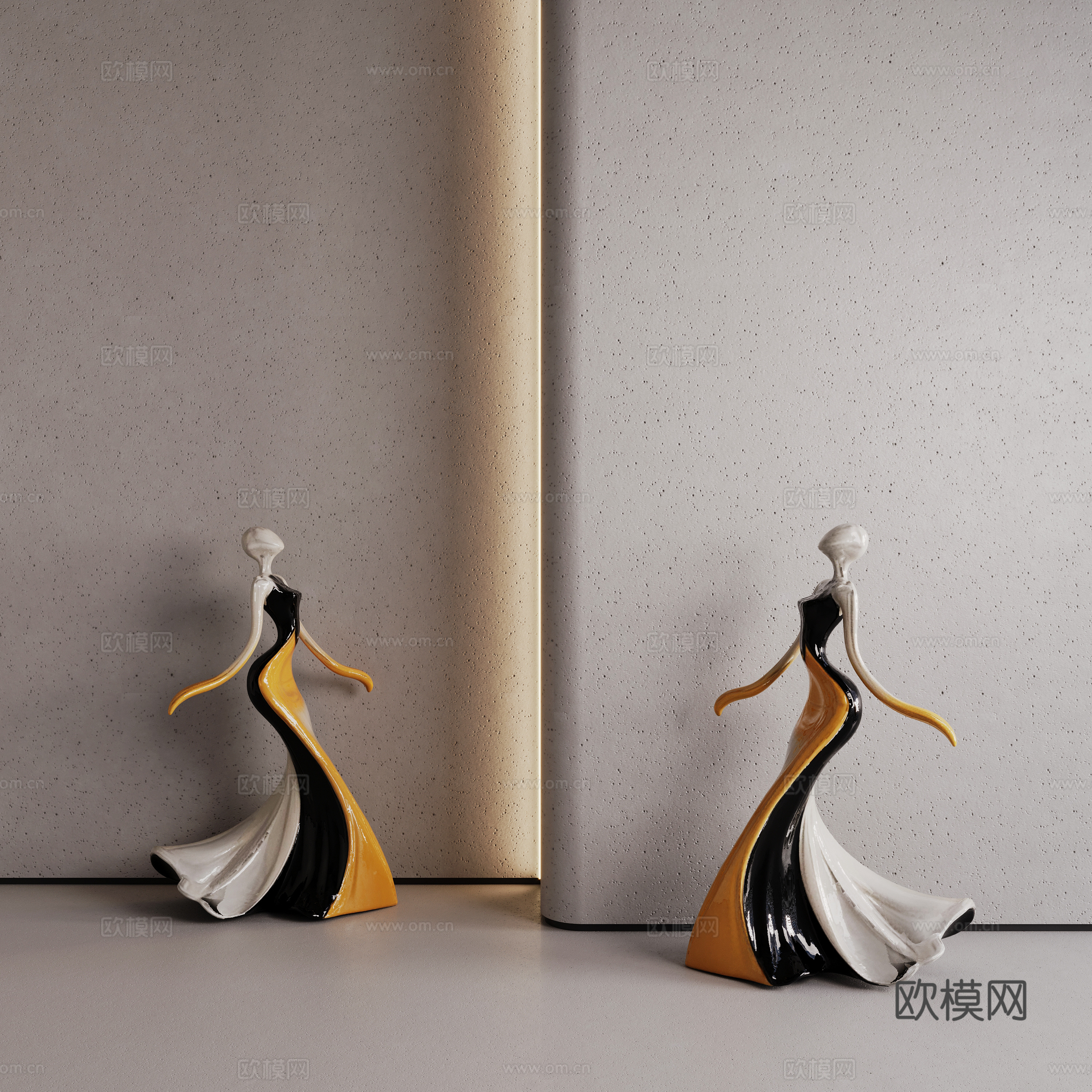 Modern sculpture ornaments 3d model