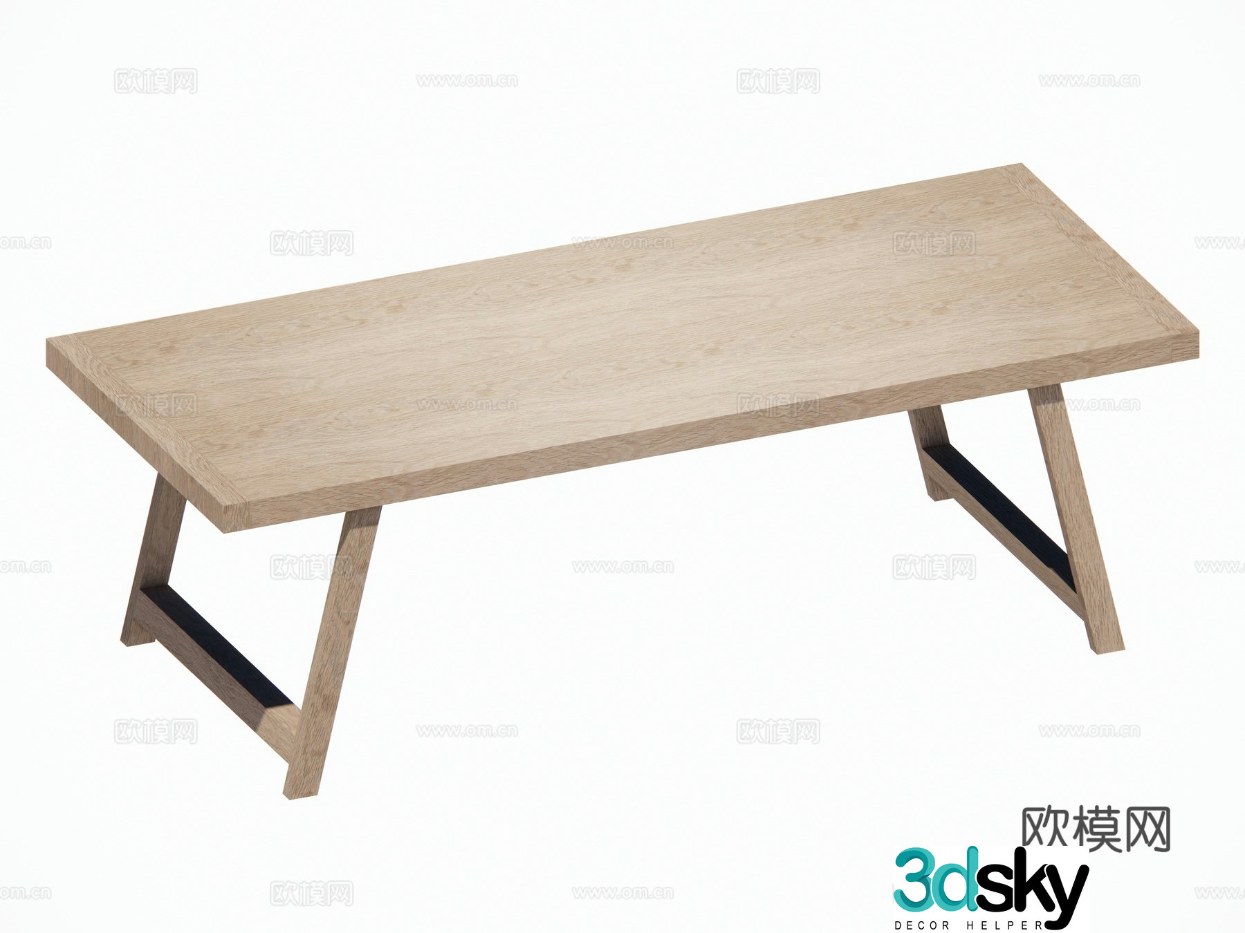 Modern Chinese style New Chinese style dining table Log teak dining table Garden outdoor table combination Modern Chinese 3D model