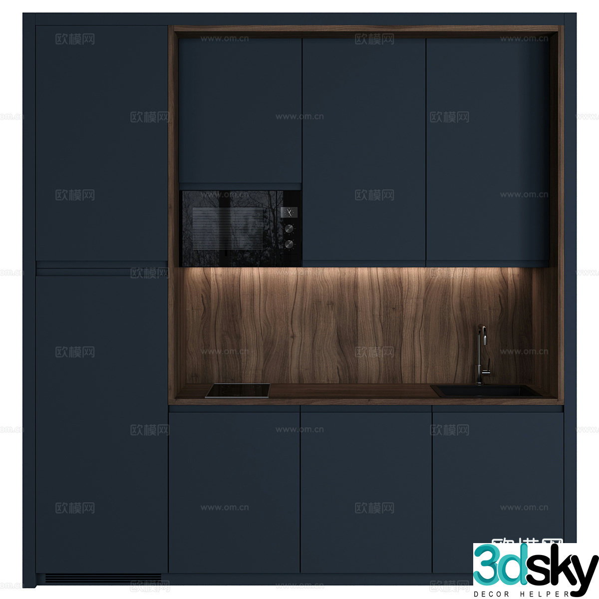 Modern tea cabinet 3d model