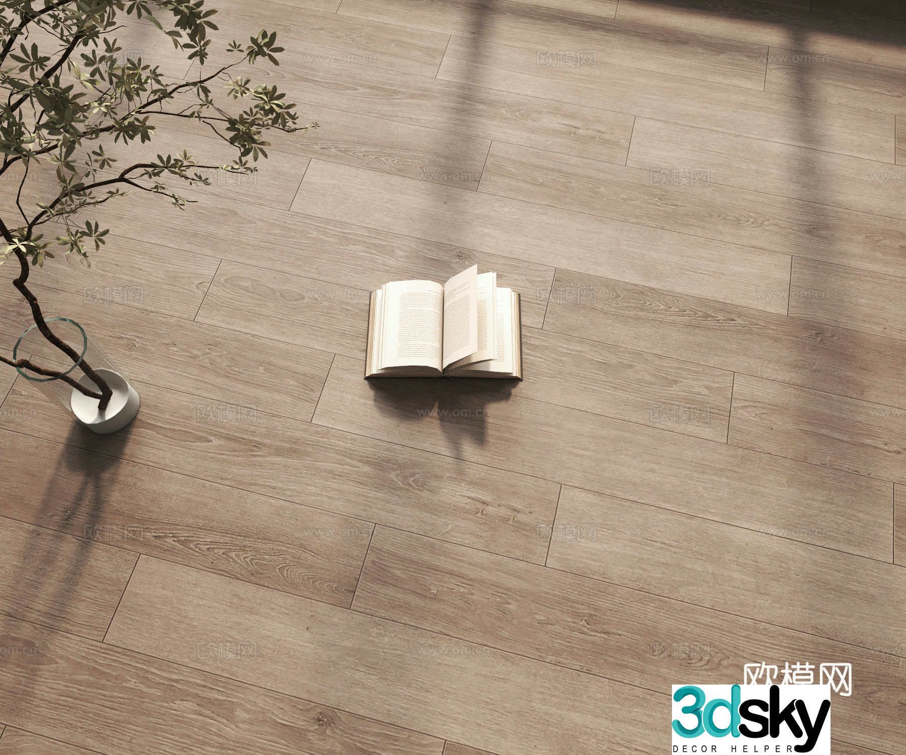 Modern wood flooring 3d model