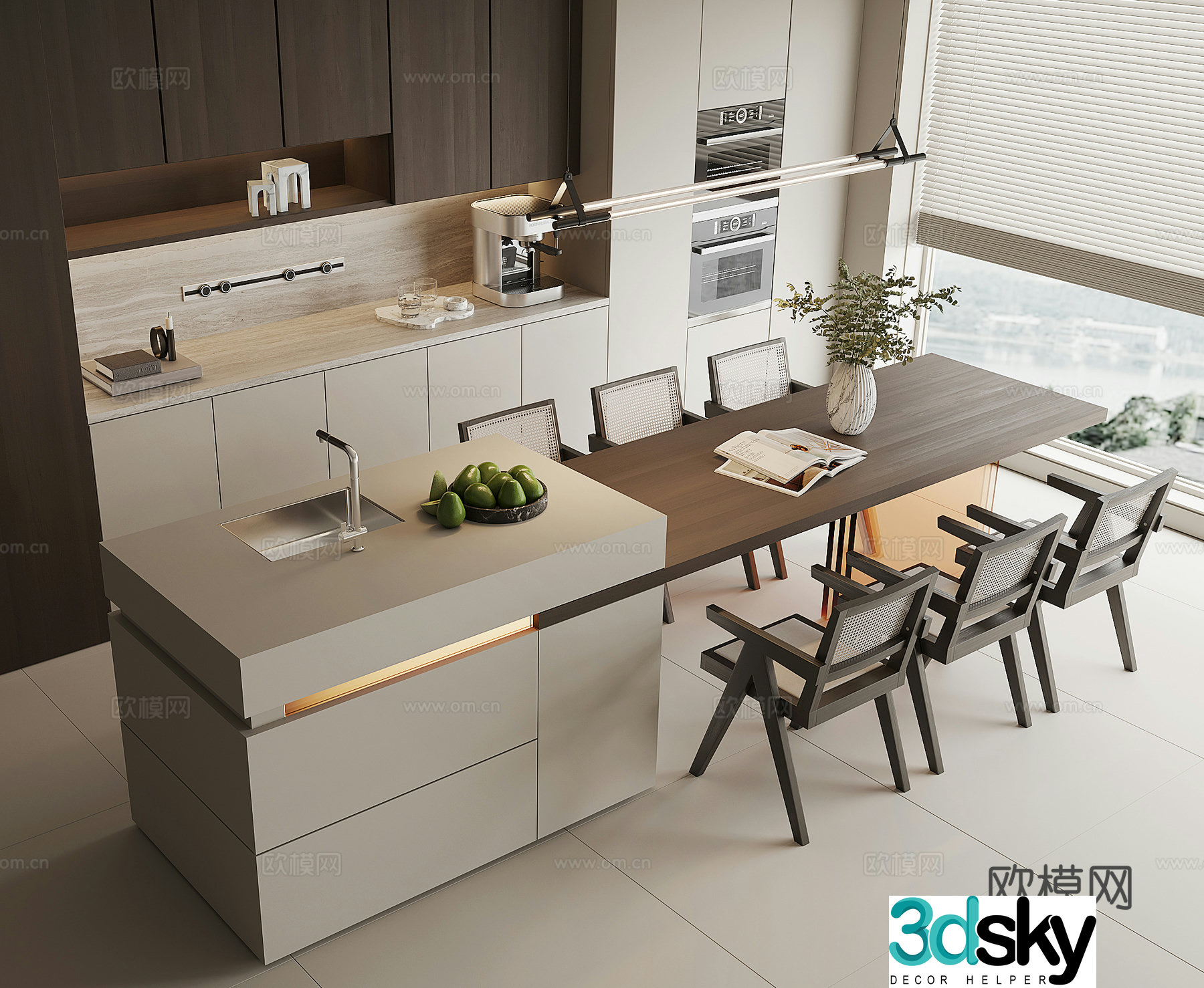 Modern water bar 3d model