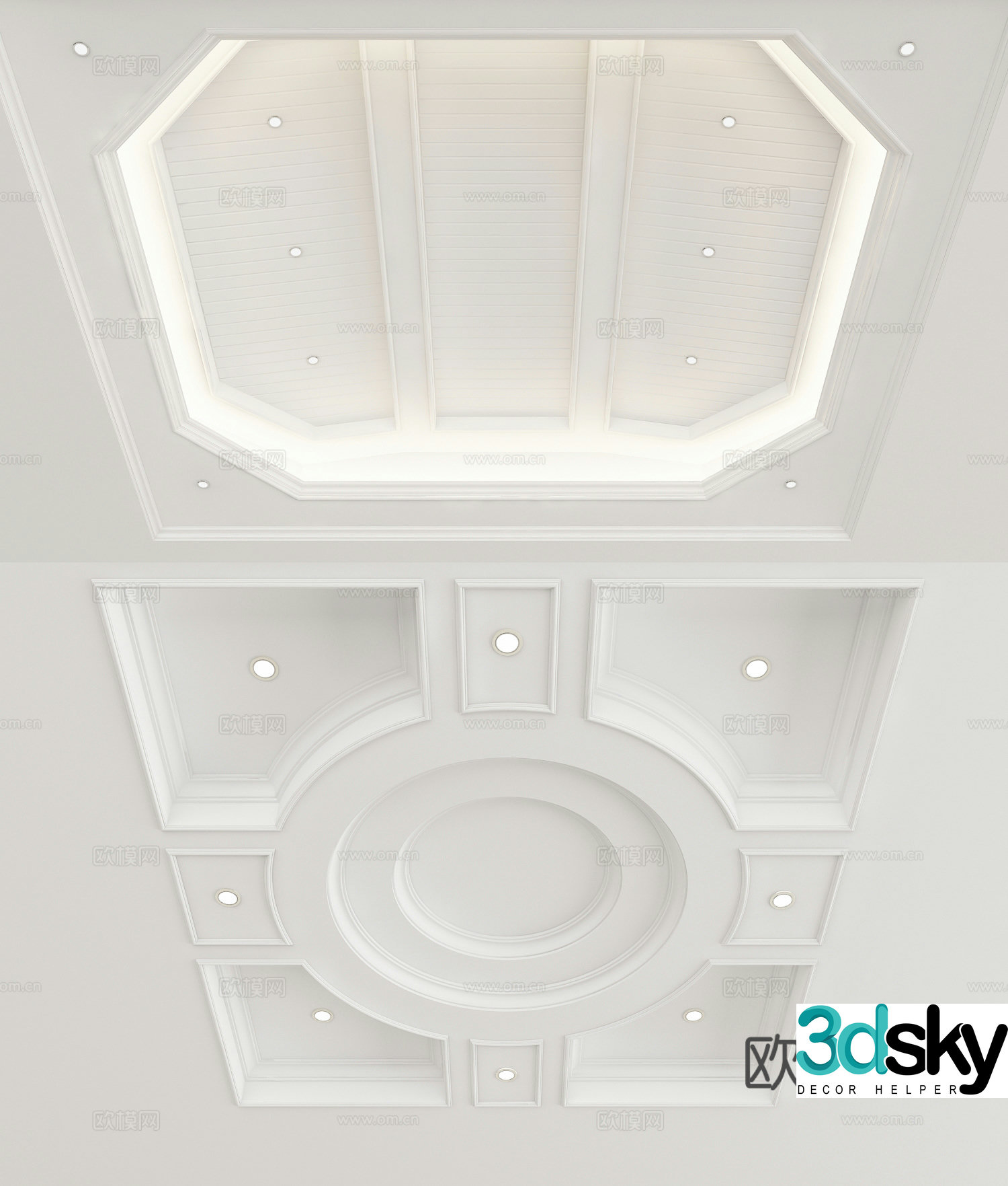 American ceiling 3D model