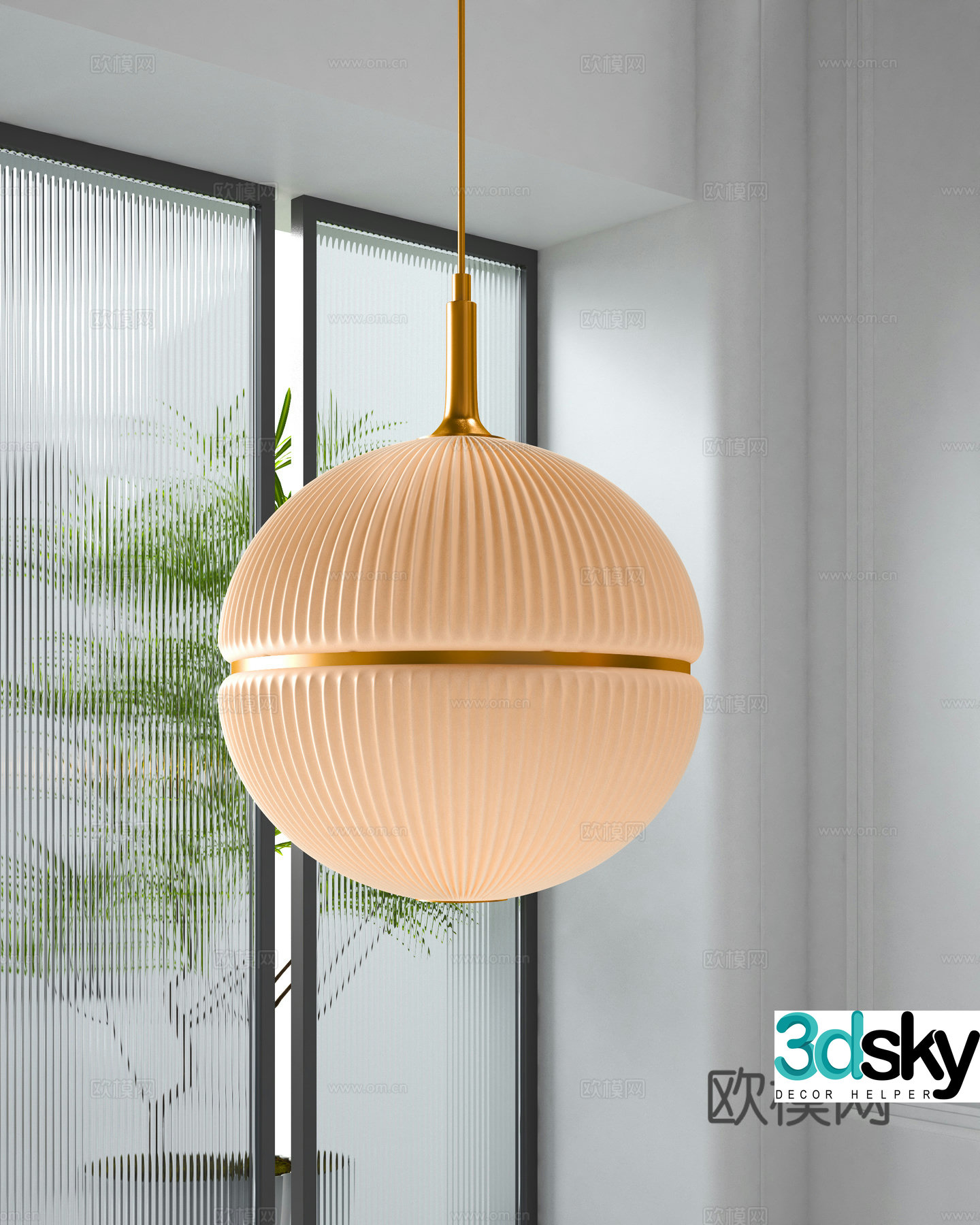 Modern chandelier 3d model