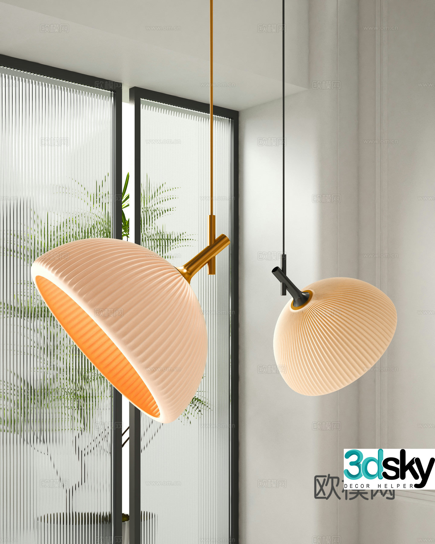 Modern chandelier 3d model