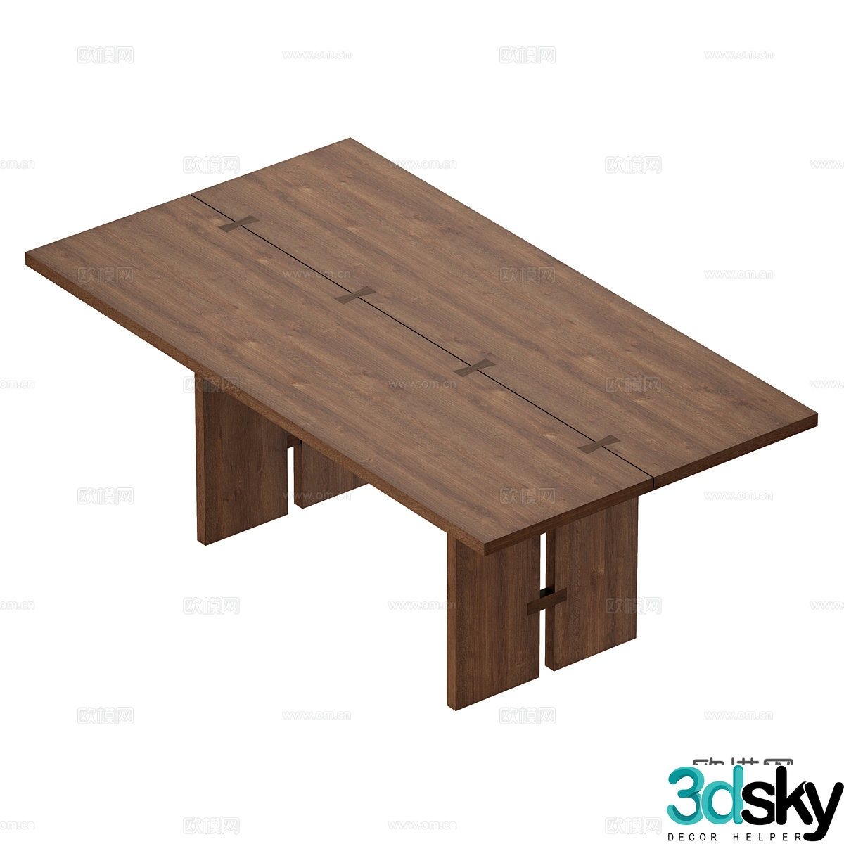 New Chinese dining table tea table 3D model