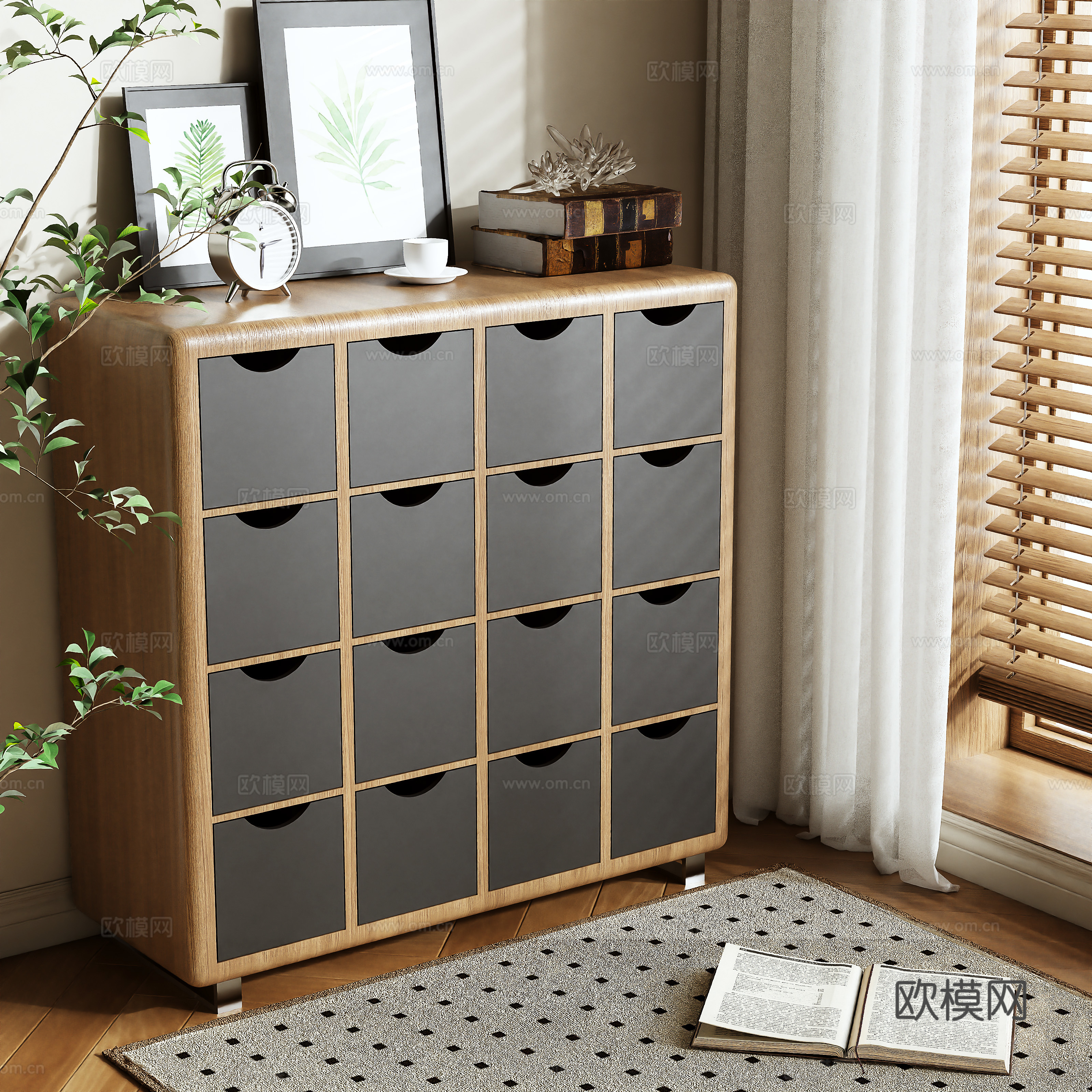 3d model of chest of drawers