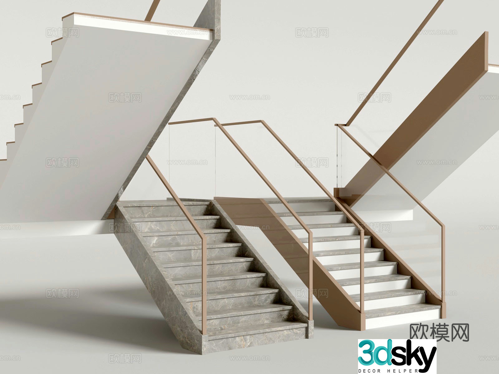 Modern staircase 3d model