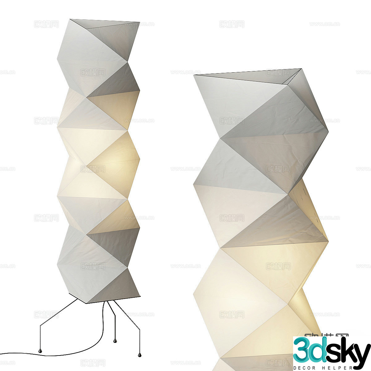 New Chinese floor lamp 3D model