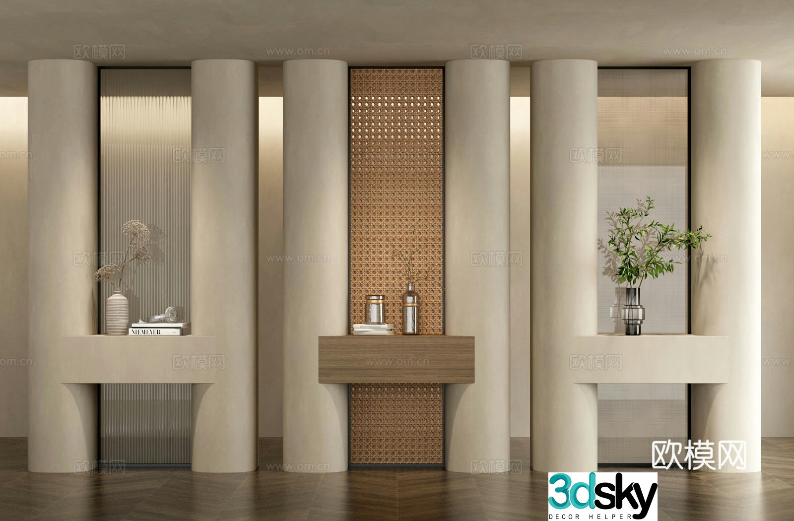 3D model of ancient screen partition