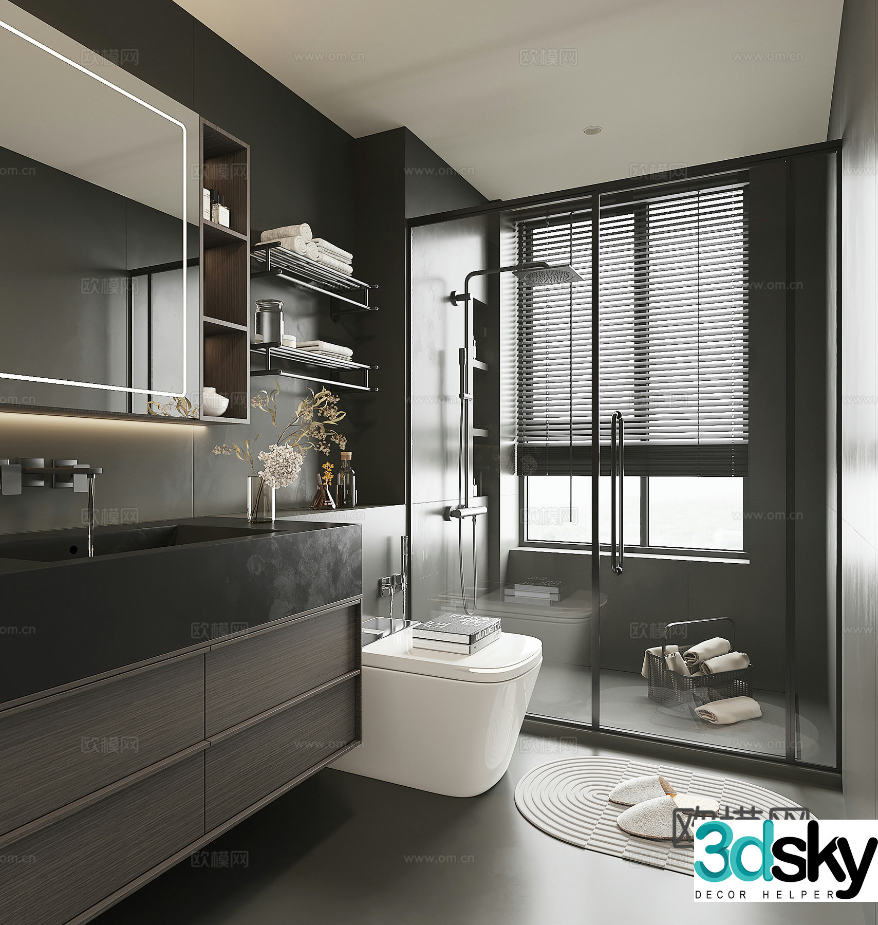 Modern bathroom 3d model