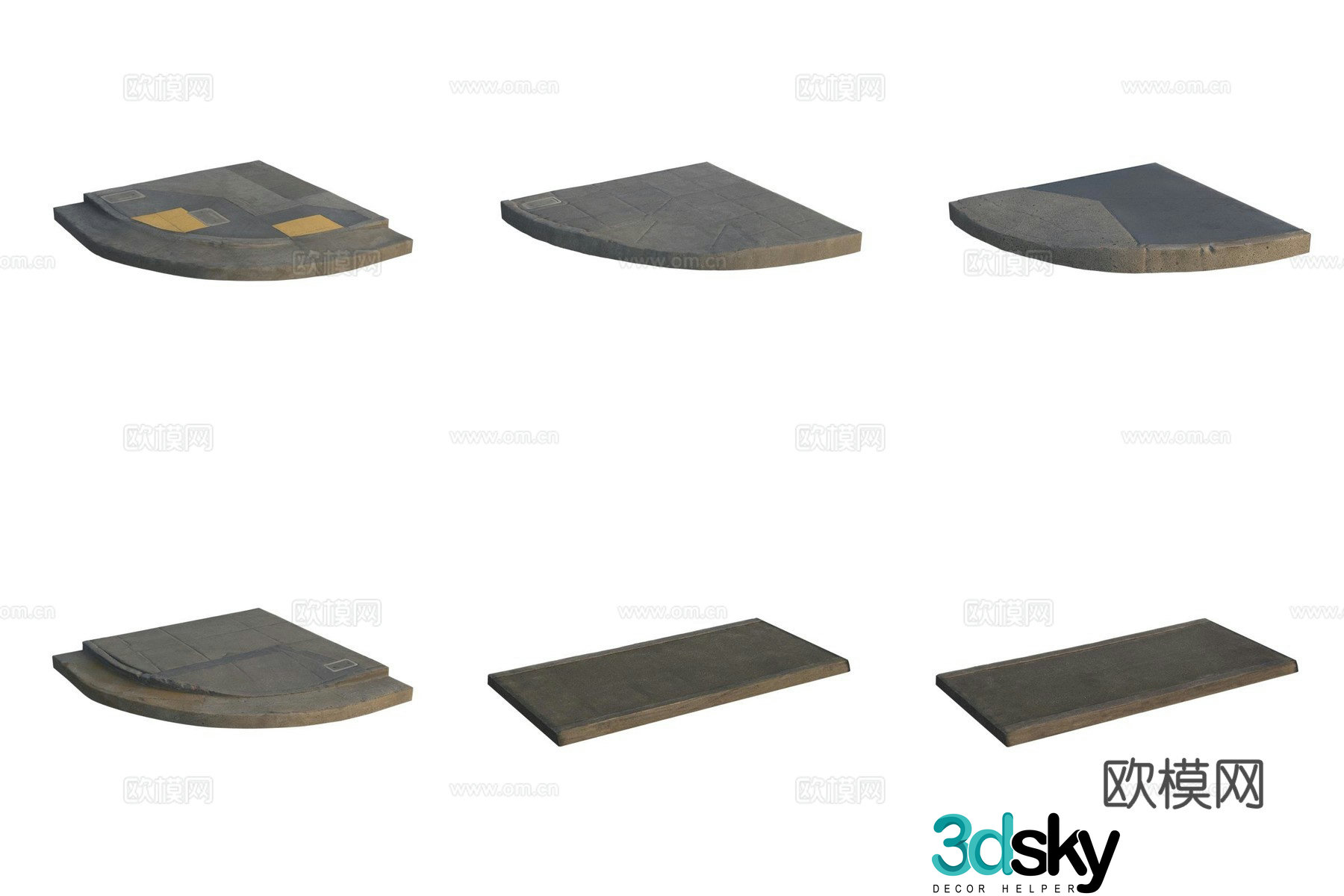 Sidewalk floor tiles Sidewalk floor tiles 3d model