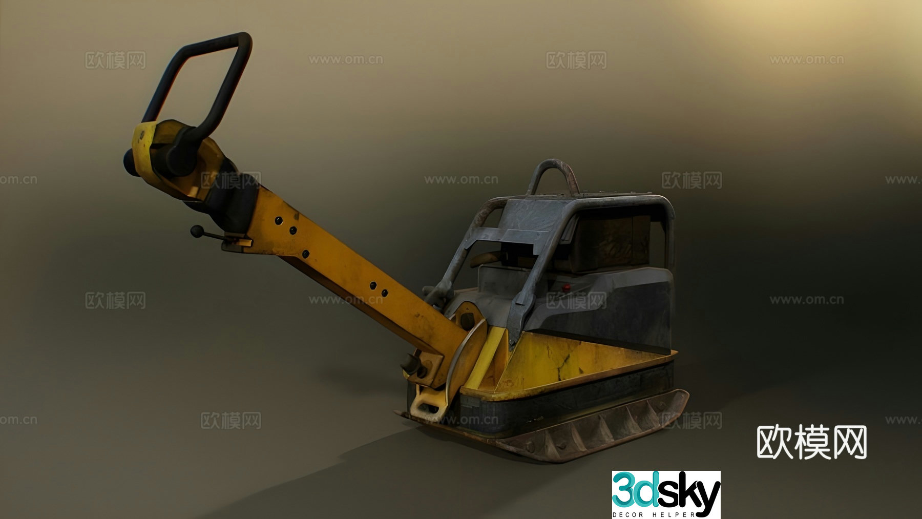 Construction site compactor 3D model