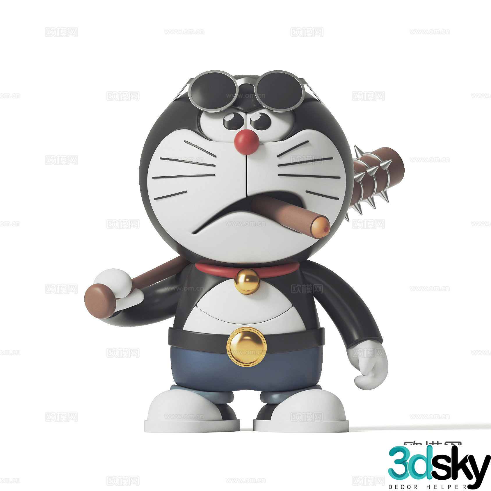 Modern Doraemon Dingdon Cat Doraemon 3d Model