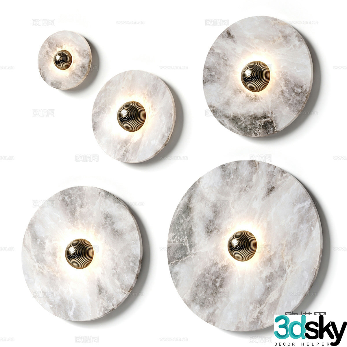 New Chinese style decorative wall light 3D model