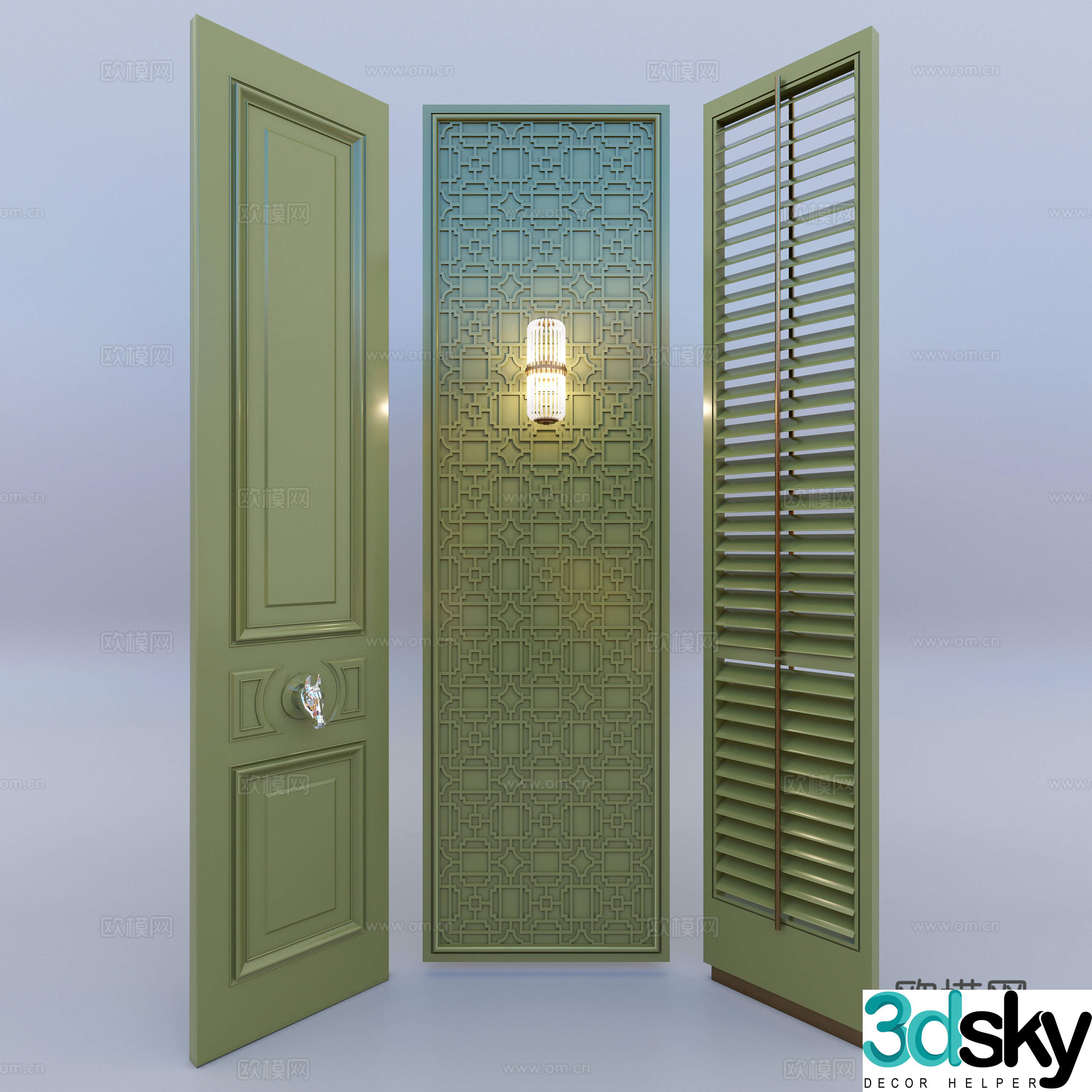 Screen partition 3d model