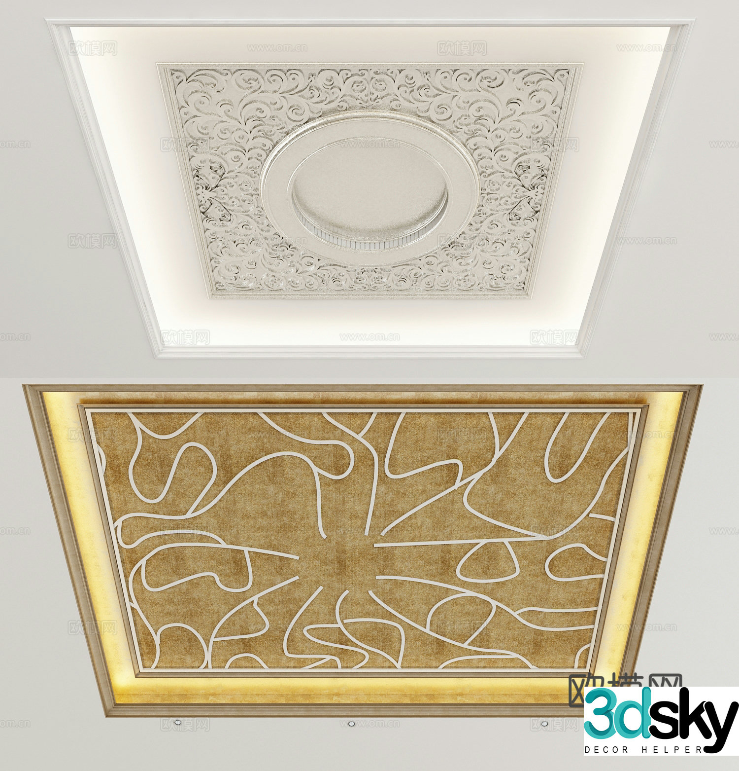 European style ceiling 3D model