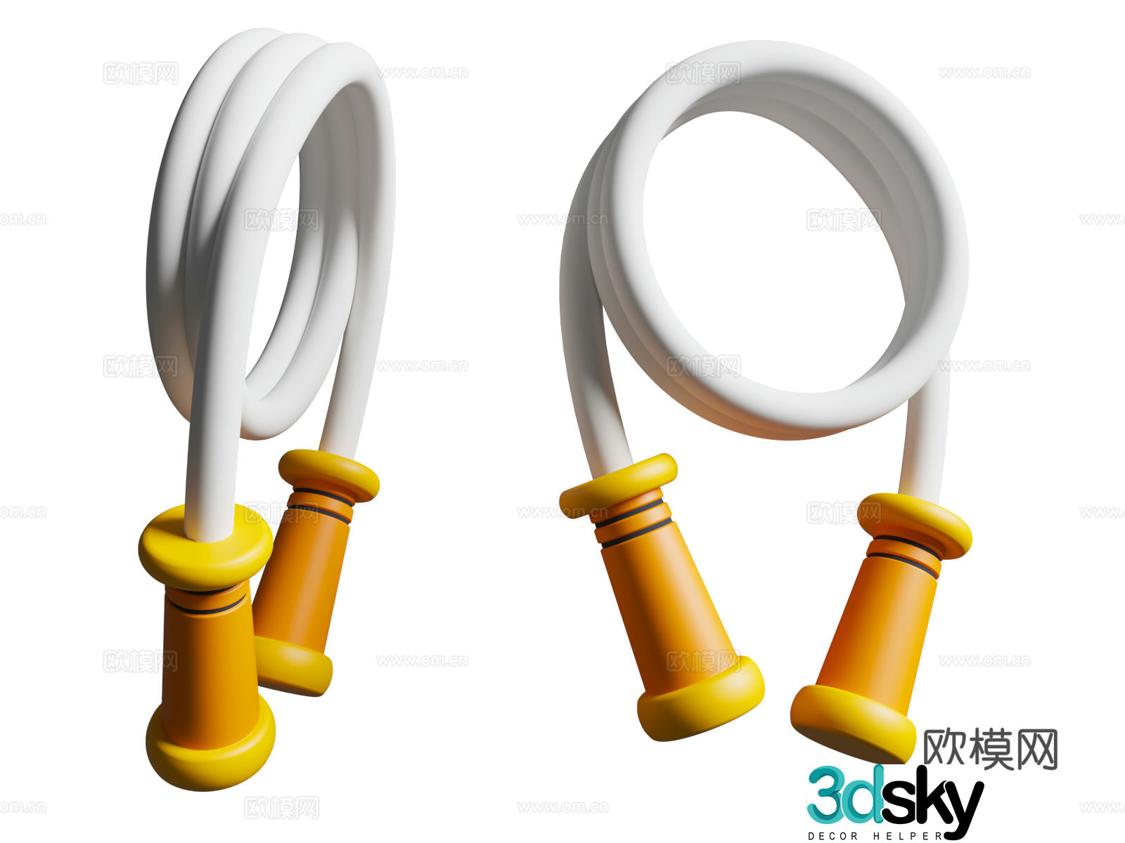 Cartoon rope skipping gymnastics competition rope skipping competition horizontal bar ring Olympic rope skipping 3D model
