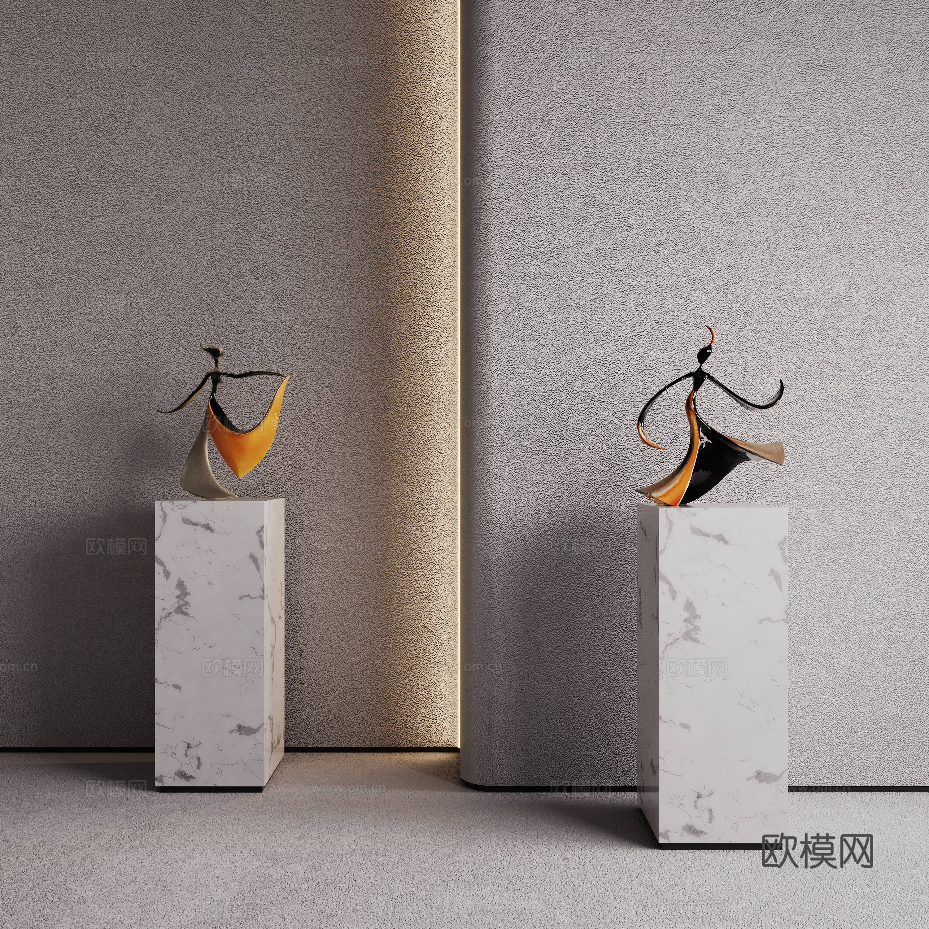Modern sculpture ornaments 3d model
