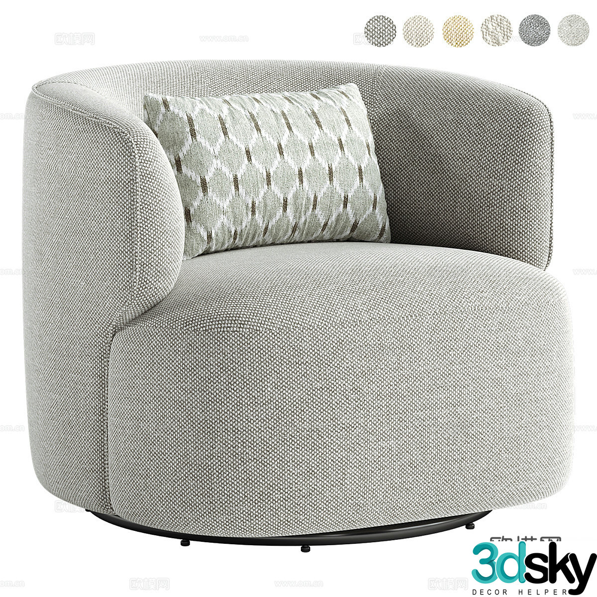 Modern cream style casual sofa 3d model