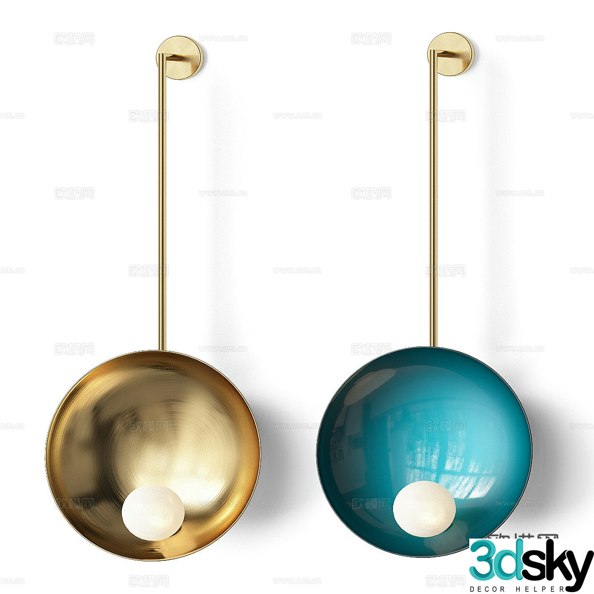 New Chinese wall light 3D model