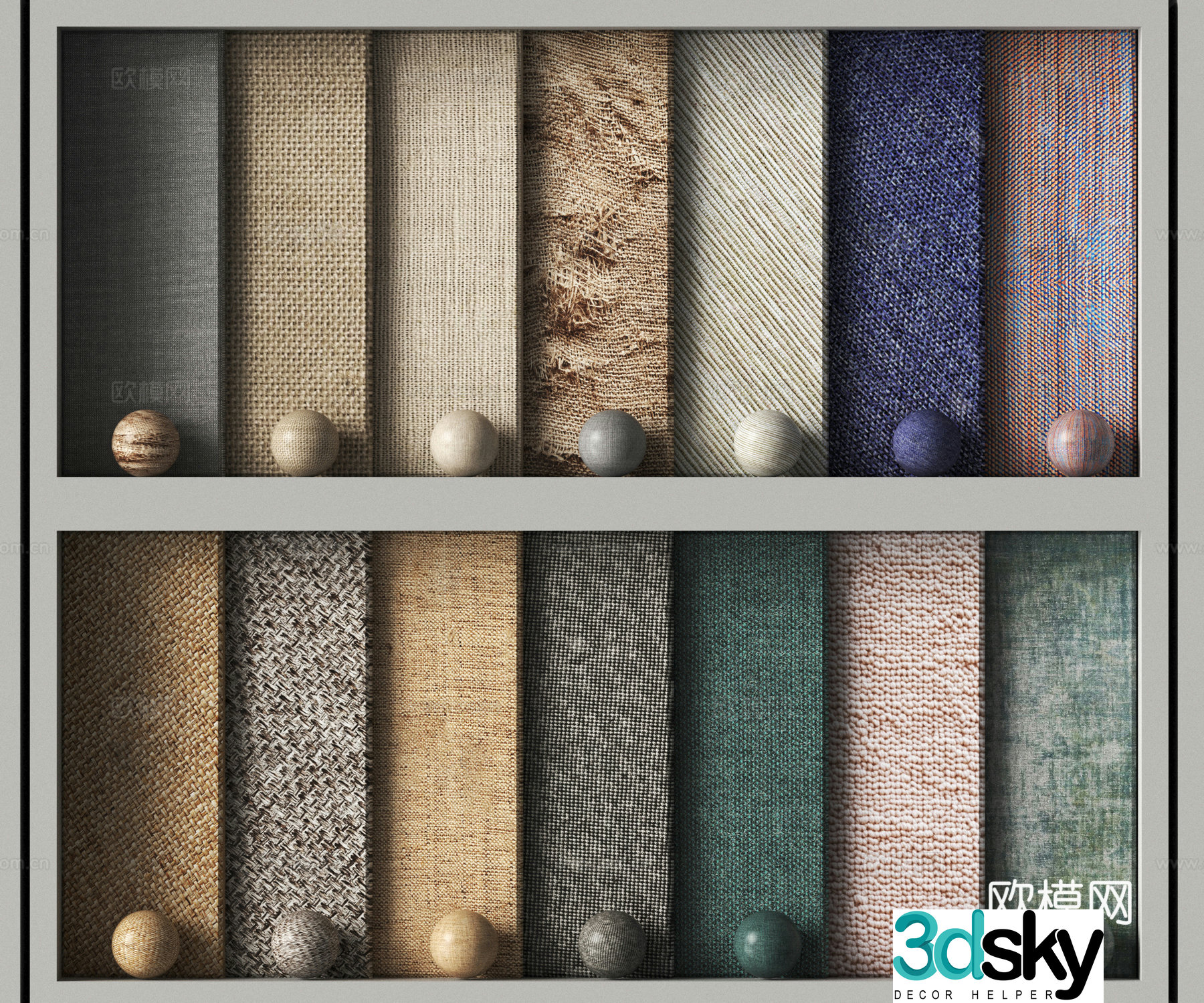 Modern fabric 3d model
