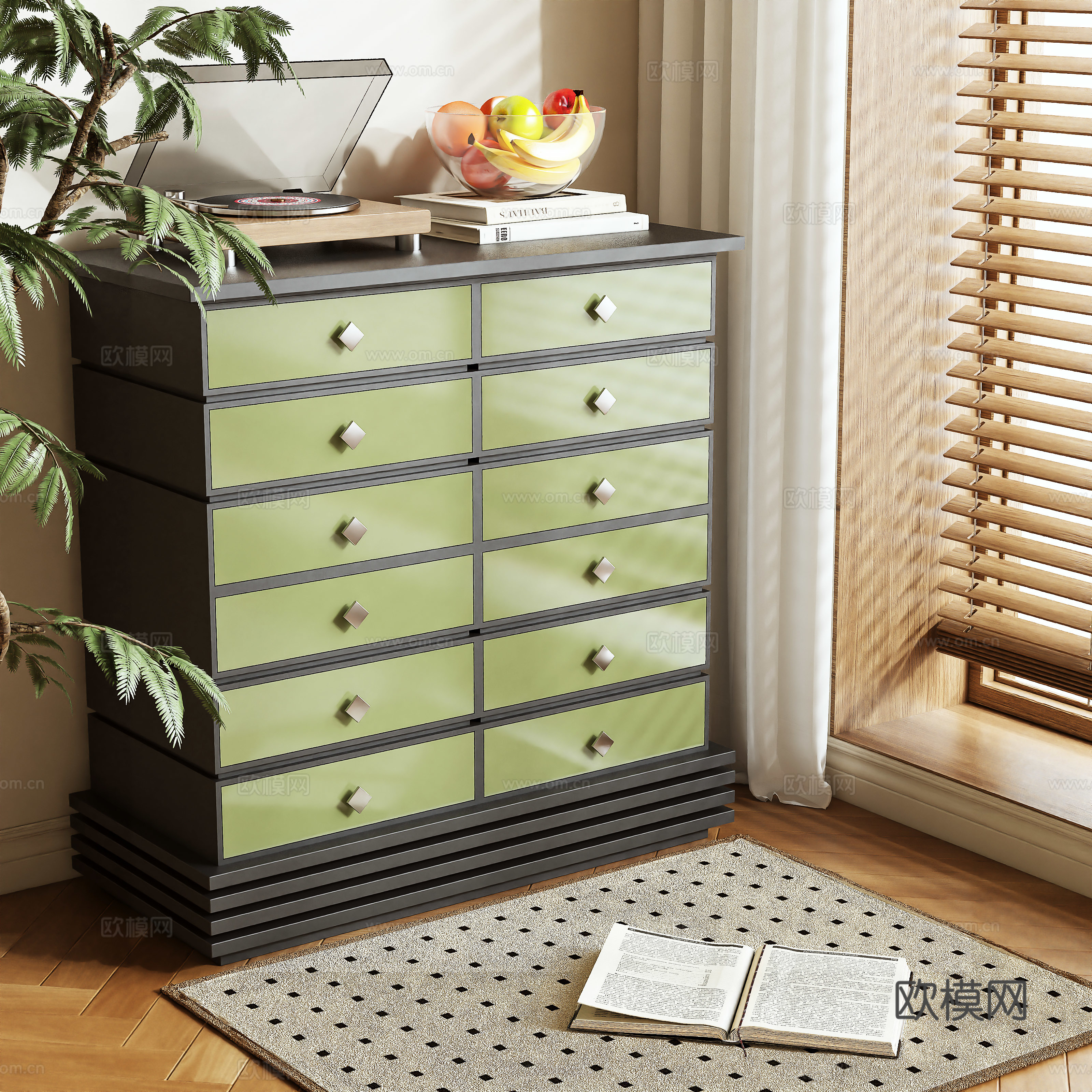 3d model of chest of drawers