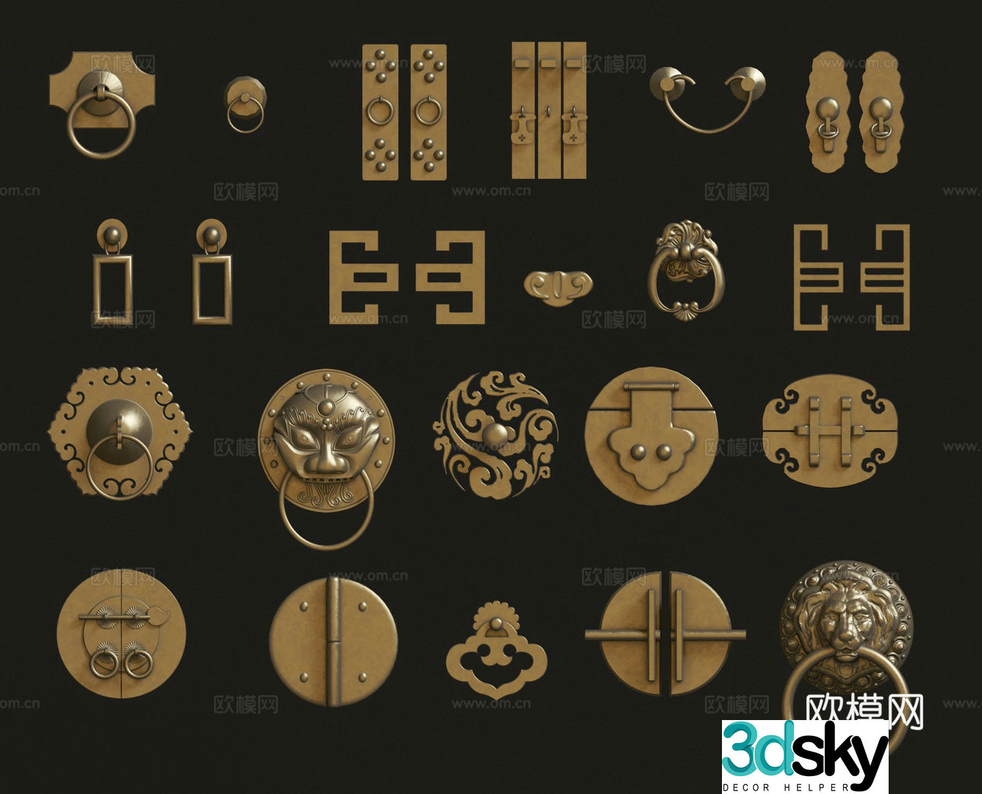 Chinese handle 3D model