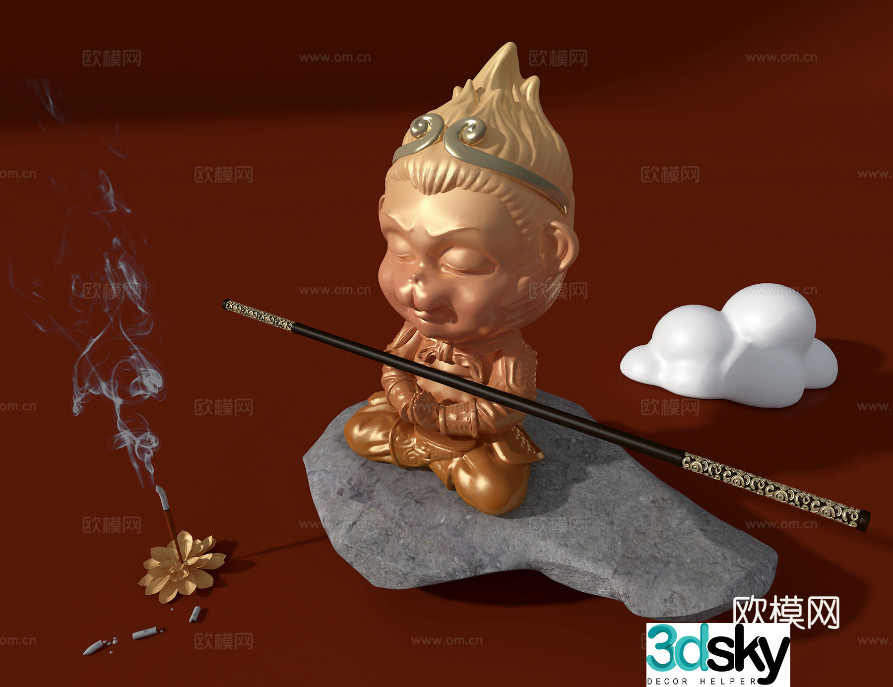 Sun Wukong ornament 3D model