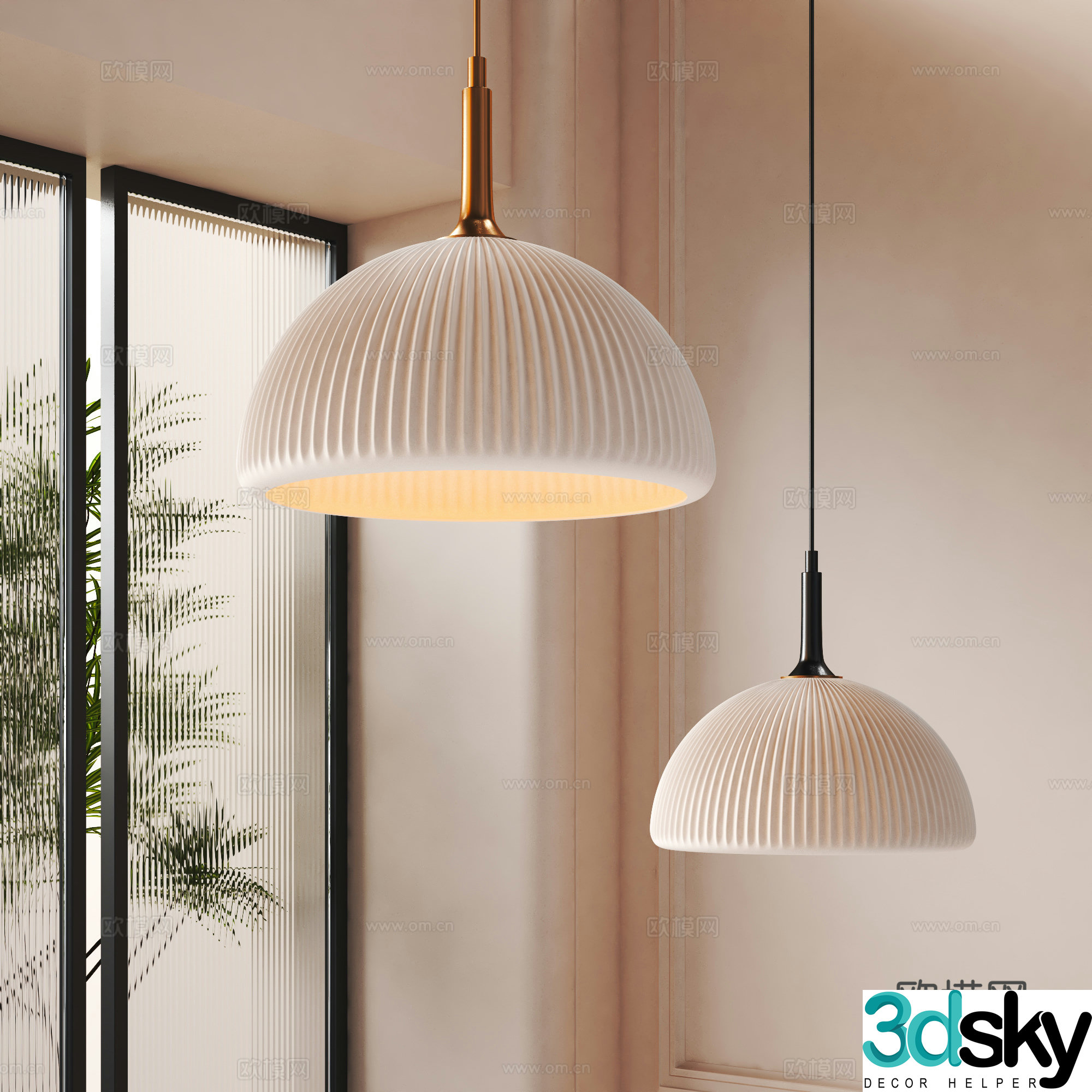 Modern chandelier 3d model