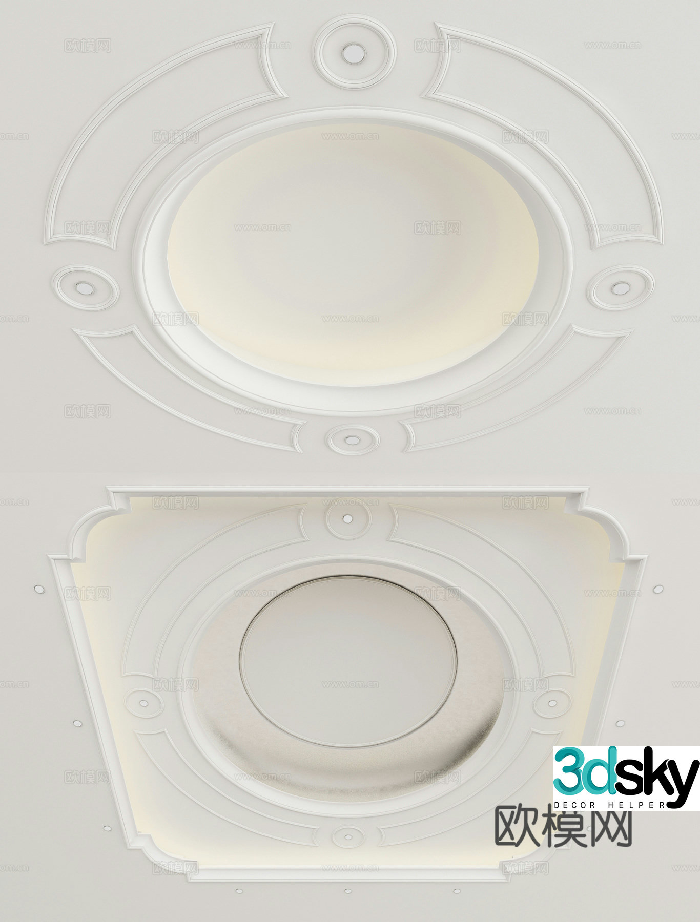European style ceiling 3D model