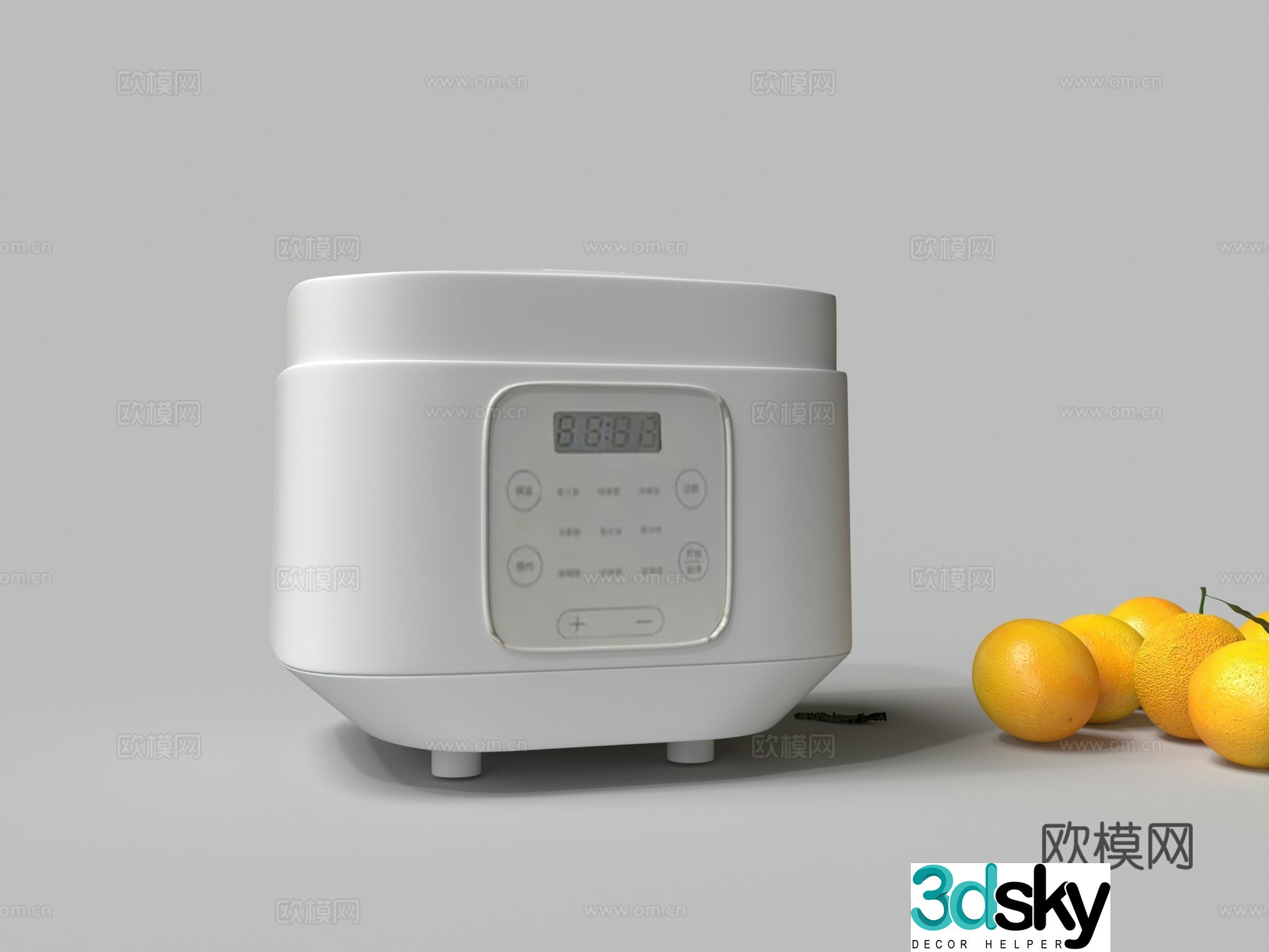 Modern multifunctional rice cooker 3D model