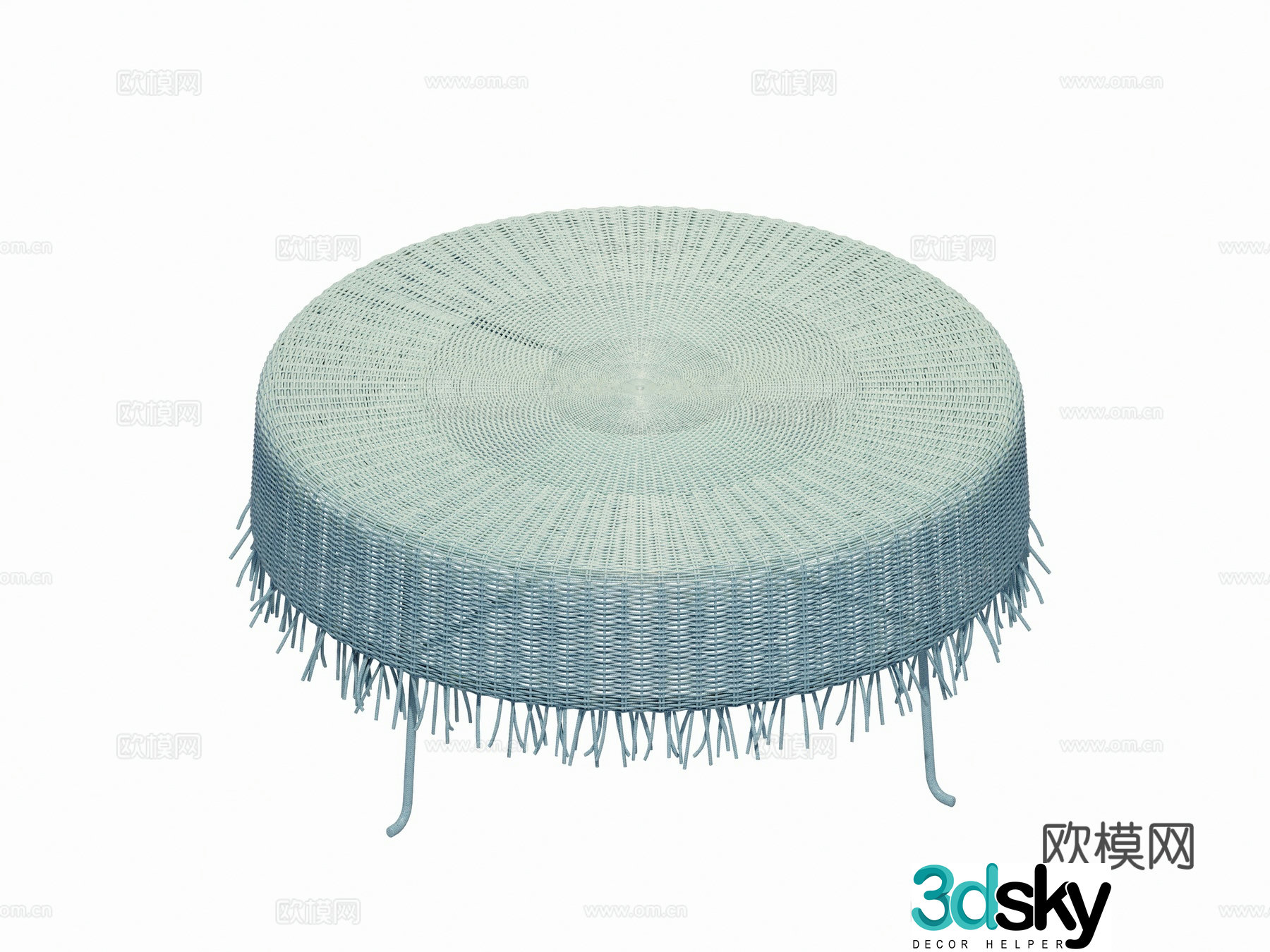 sifas modern wabisa coffee table round table side table rattan tea table metal coffee table outdoor 3D model