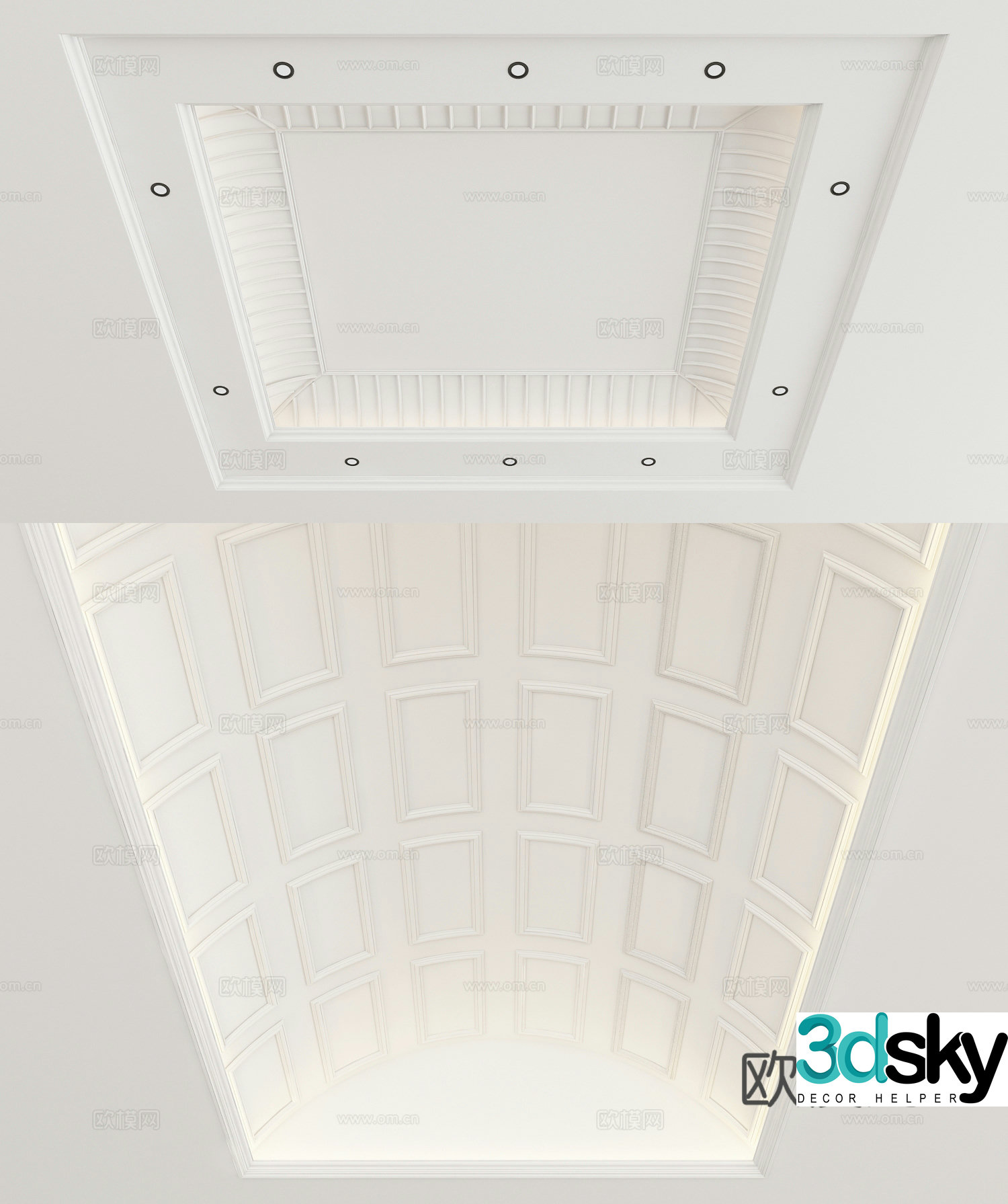European style ceiling 3D model