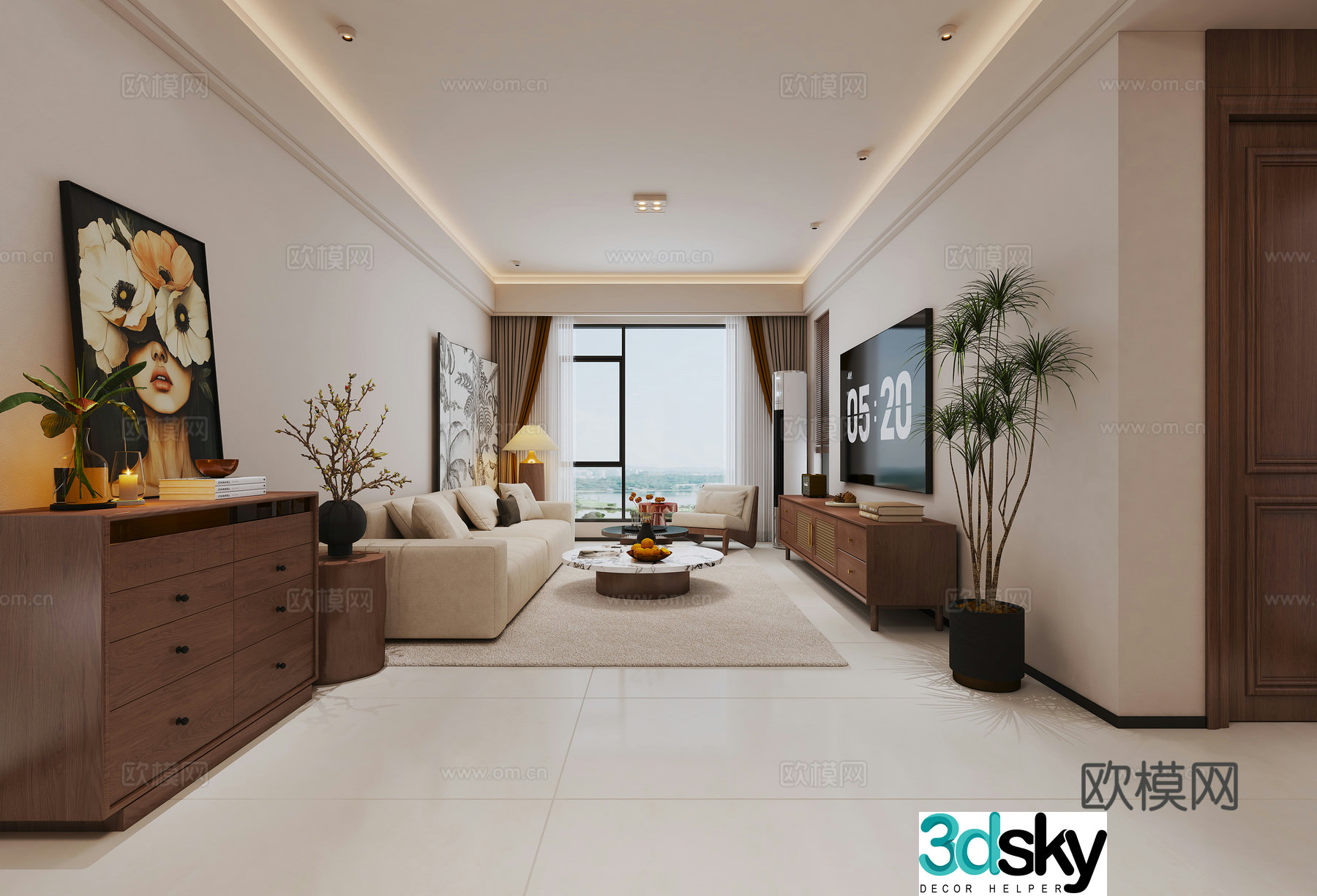 Nowadays the 3D model of the medieval living and dining room