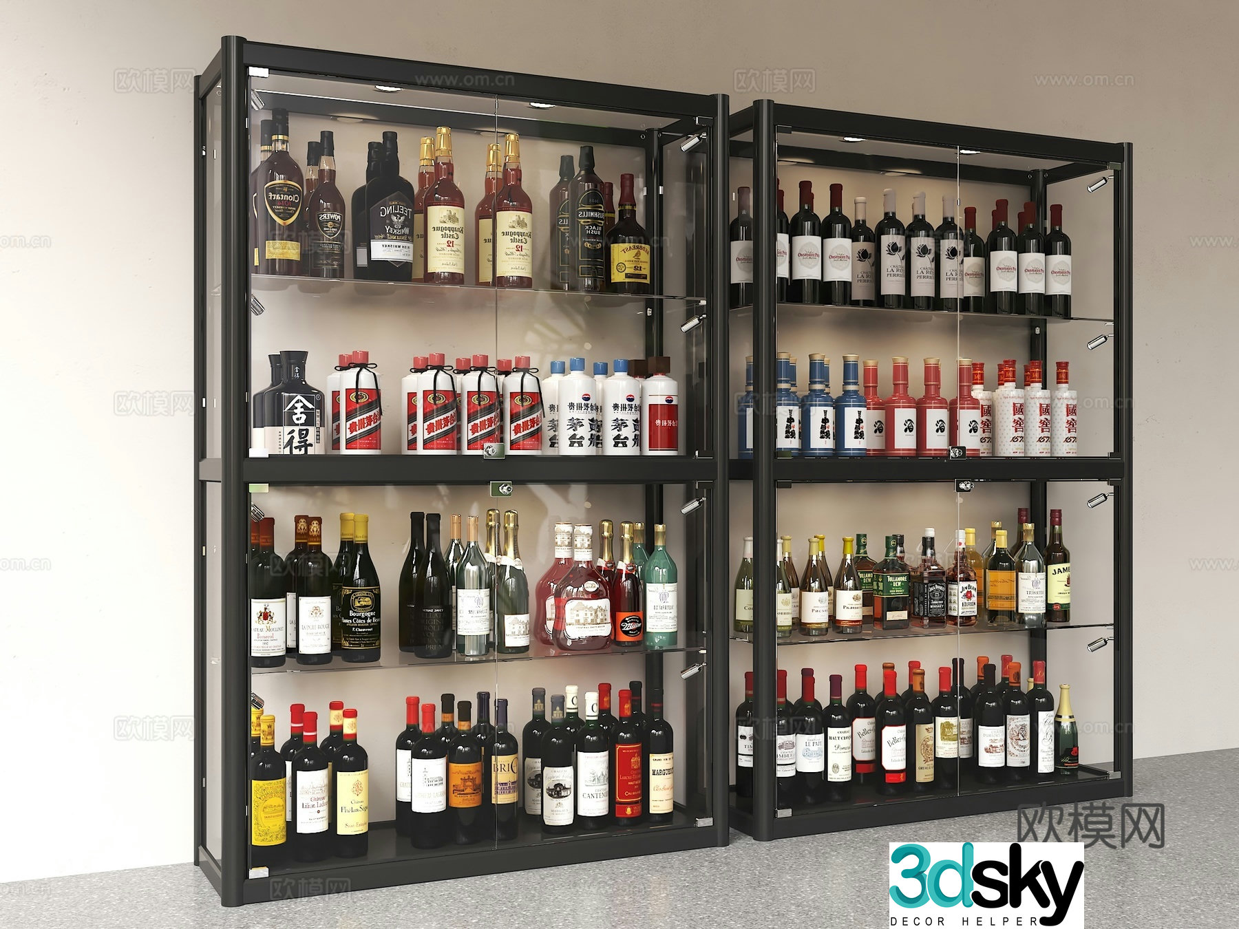 Stainless steel wine cabinet wine Kweichow Moutai liquor national wine red wine foreign wine beer 3D model