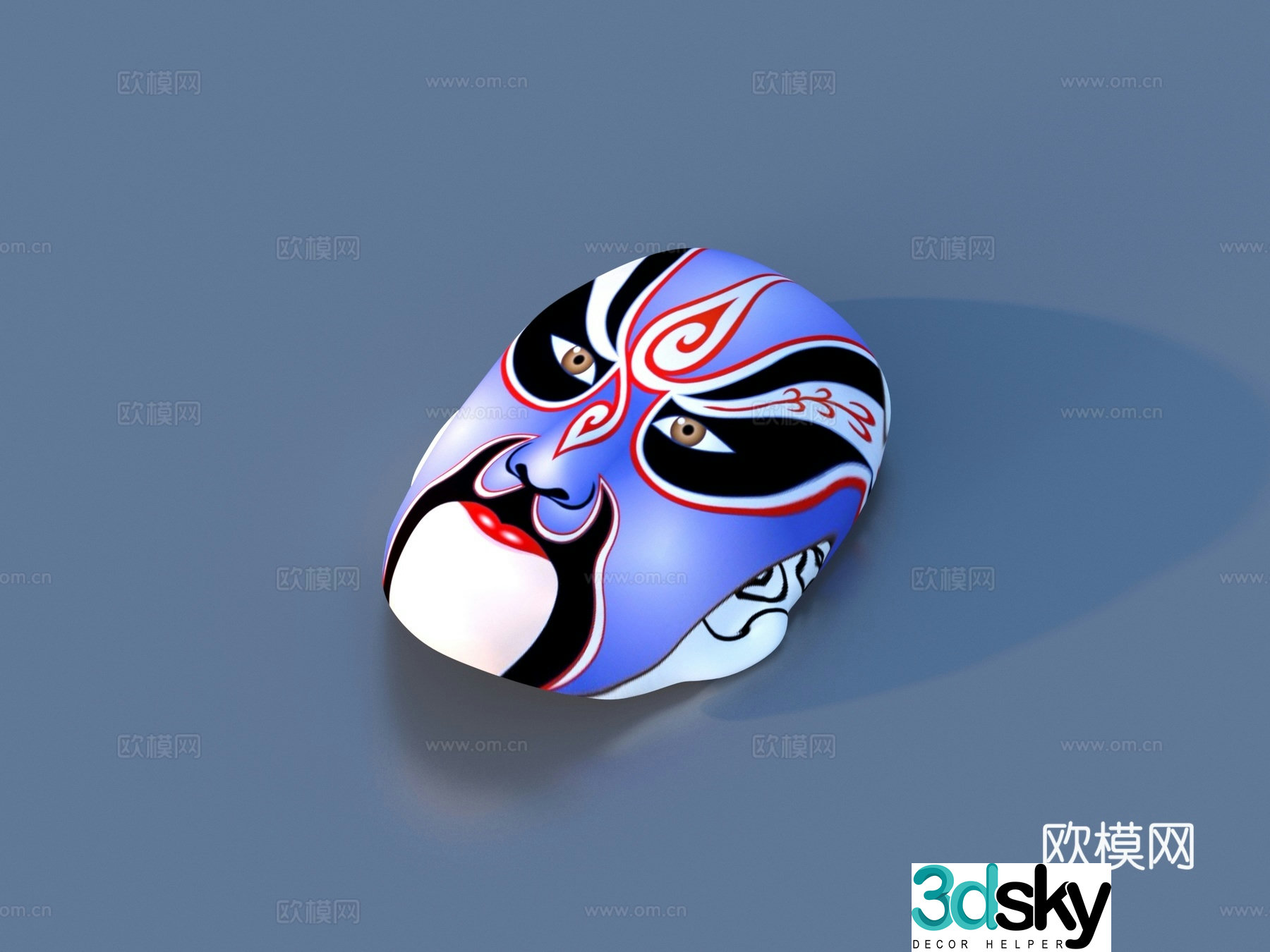 Facebook Peking Opera Facebook Cultural Supplies Opera Facebook 3D Model