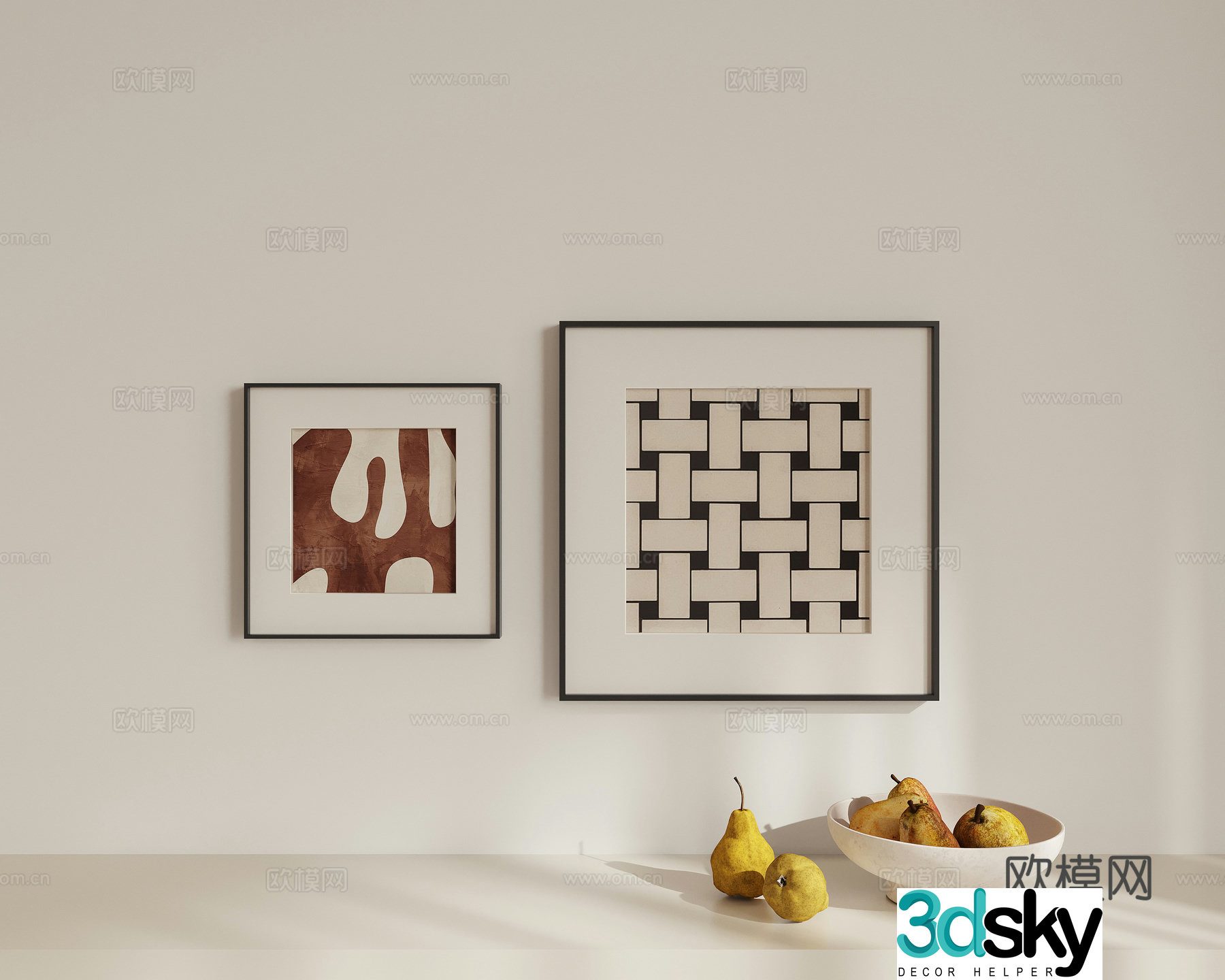 Combination hanging painting 3D model