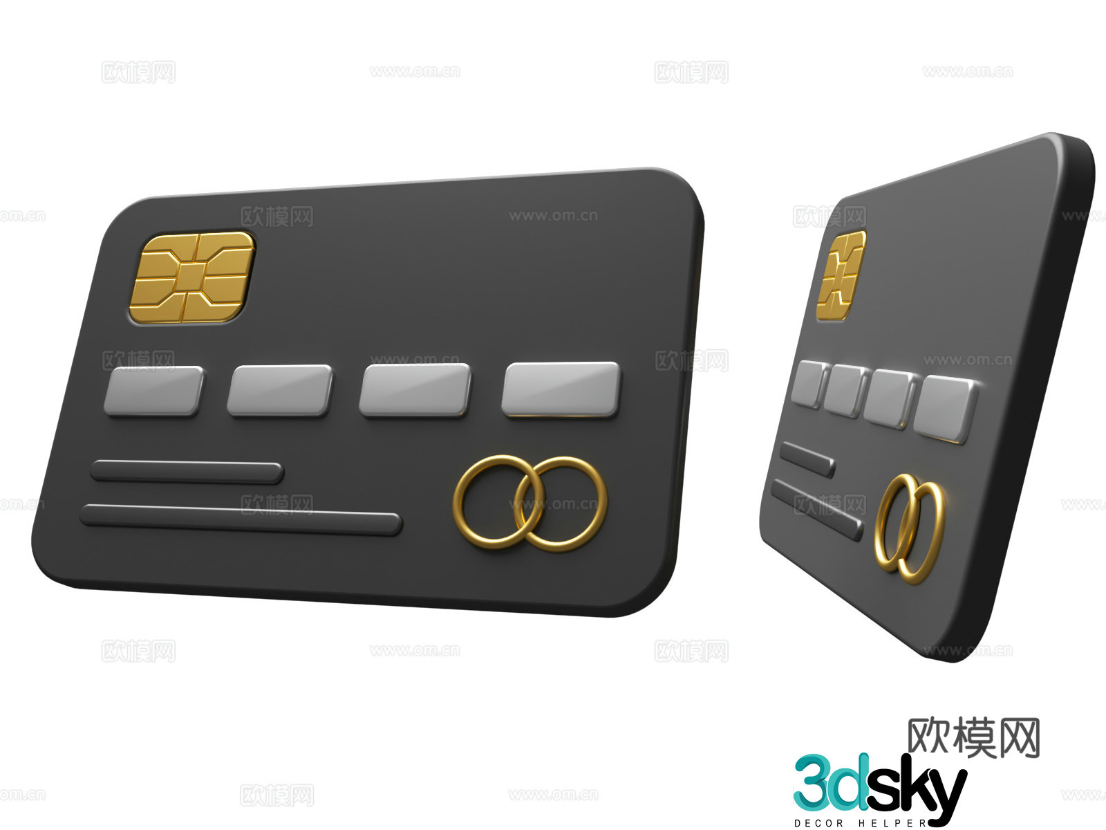 Credit Card Financial Technology Internet Finance Financial Technology Theme 3D Model