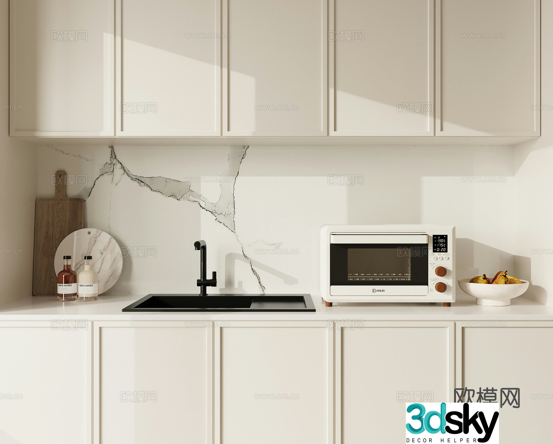 Microwave oven kitchen supplies 3d model