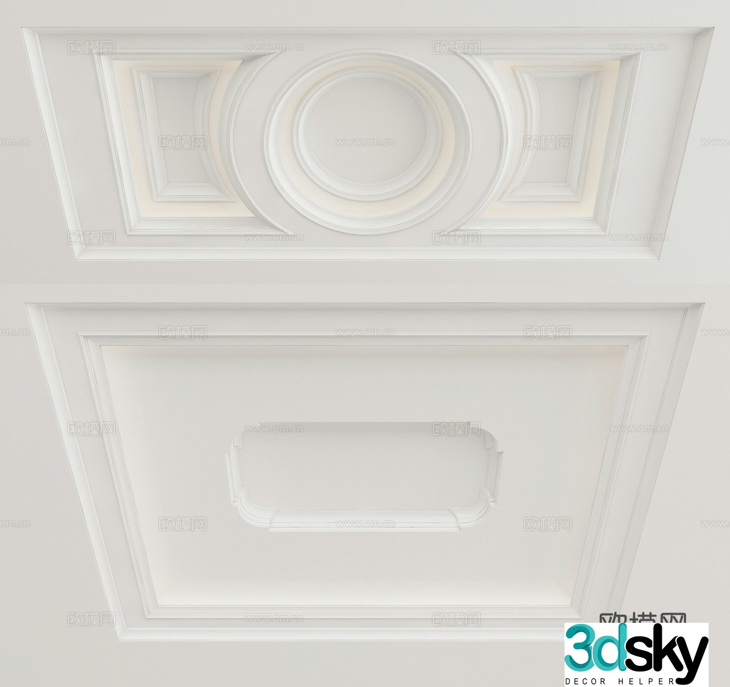 European style ceiling 3D model