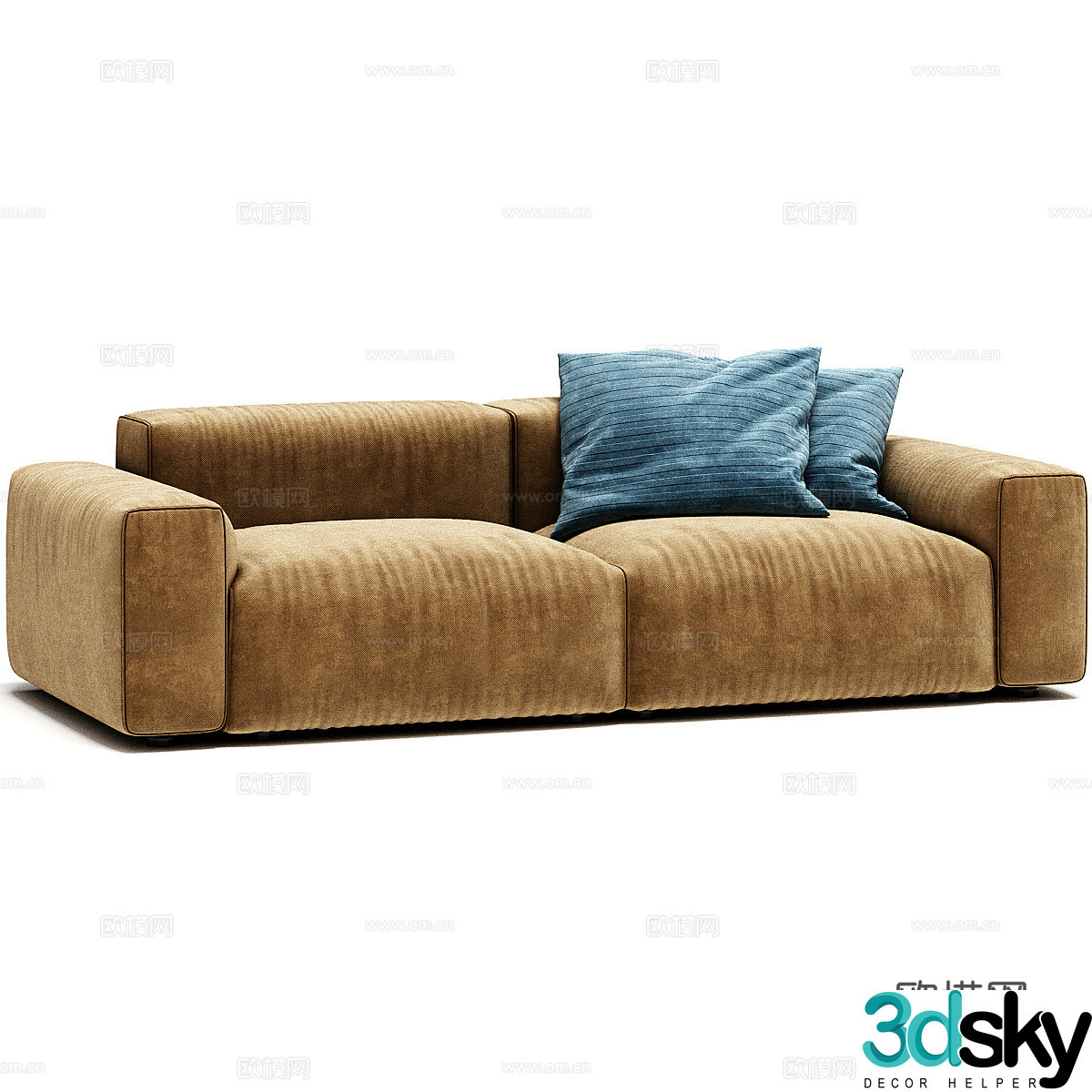 3d model of double sofa