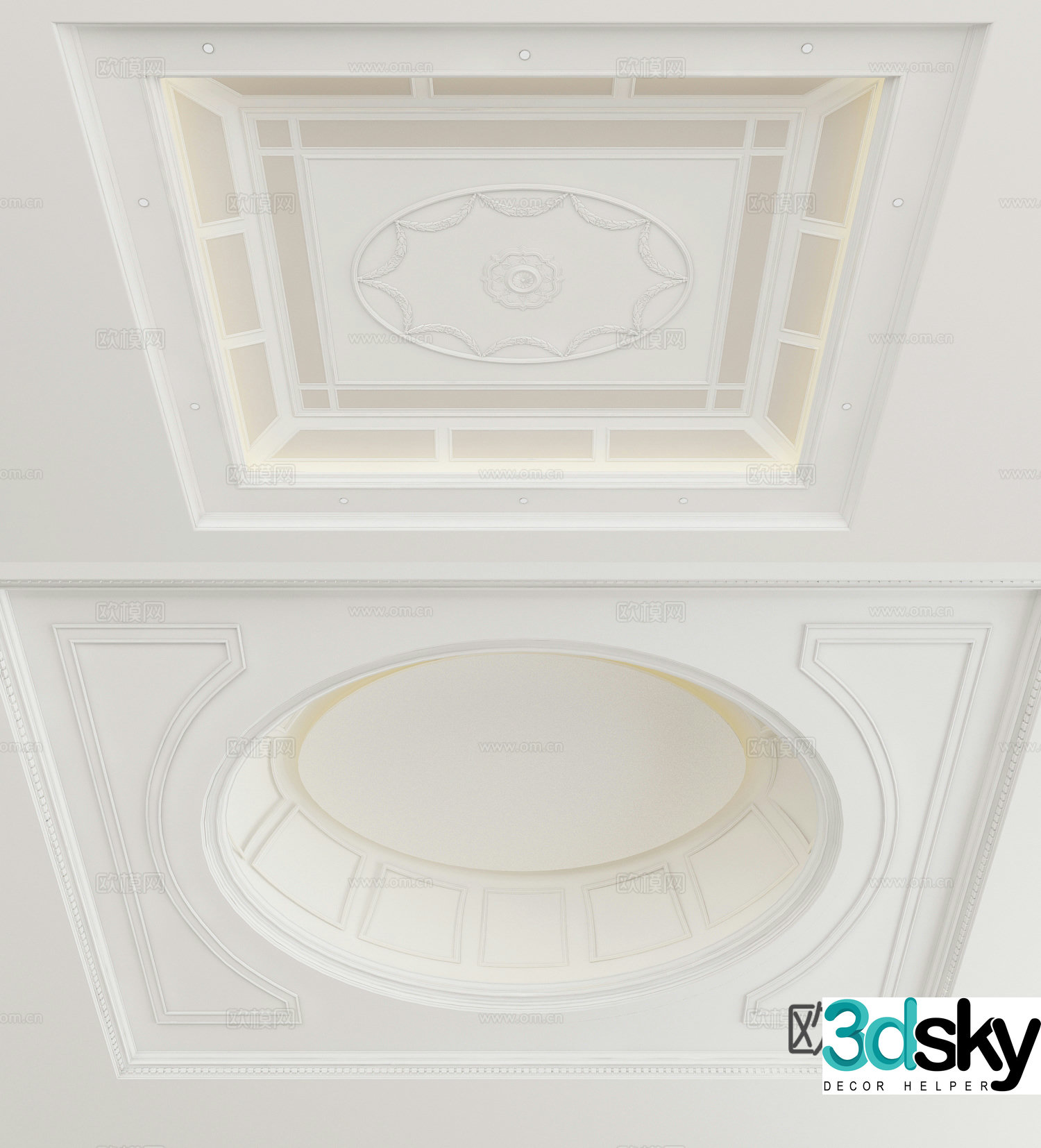 European style ceiling 3D model