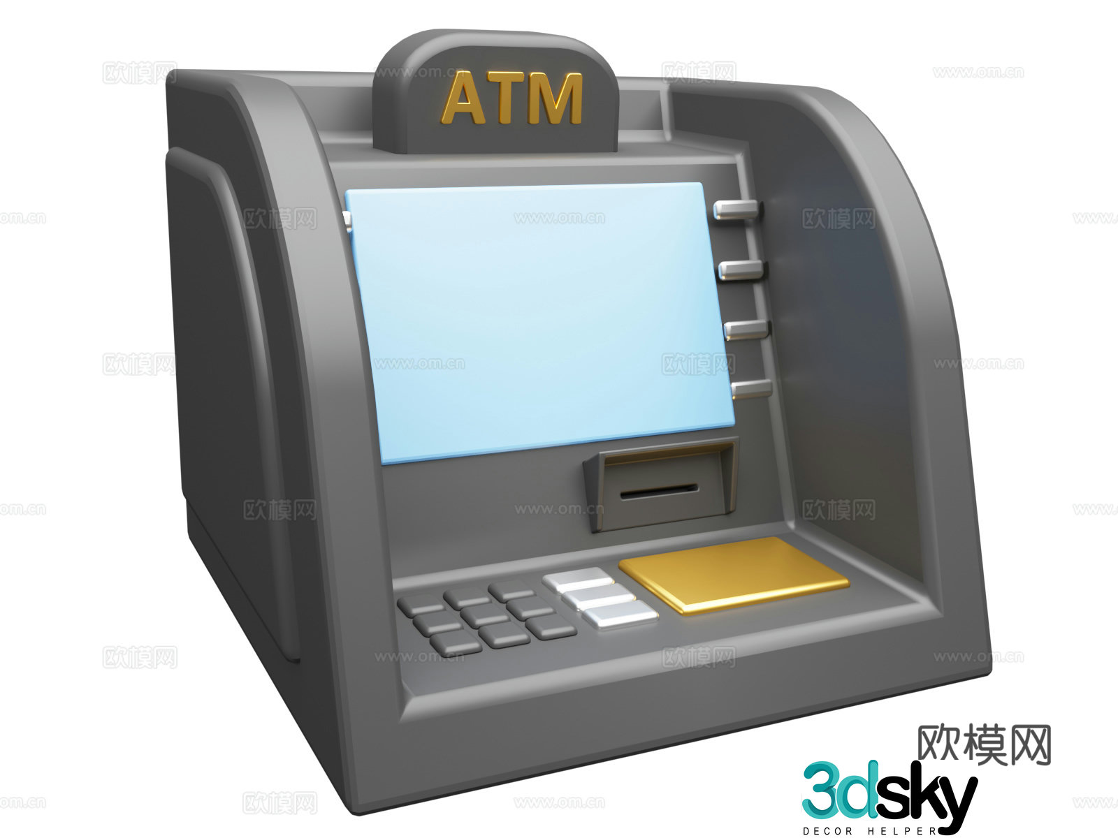 ATM machine ATM Financial Technology Internet Finance Financial Technology Theme 3D Model