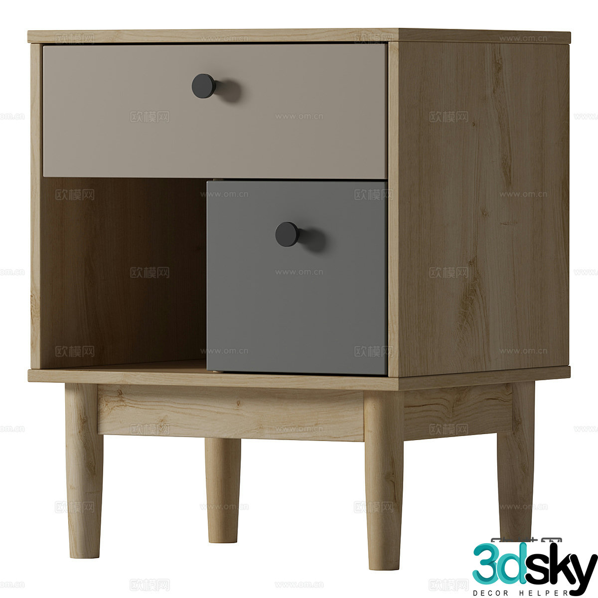 3d model of chest of drawers
