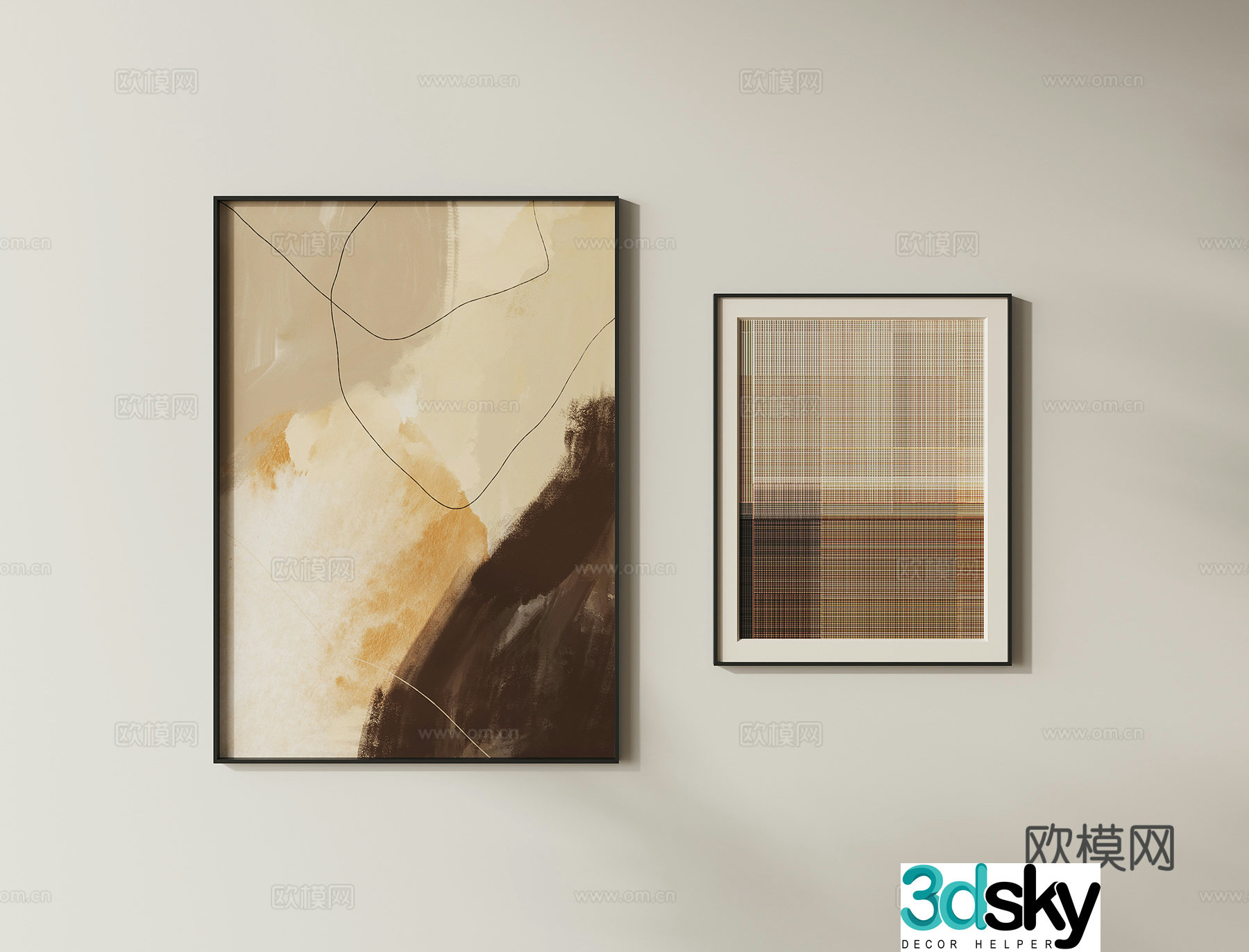 Combination hanging painting 3D model