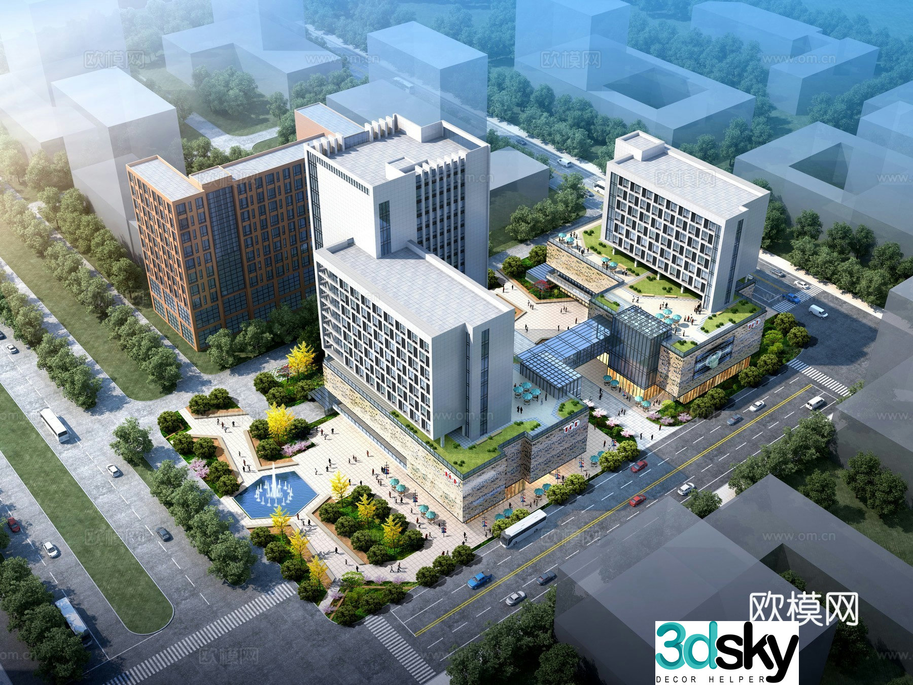 3D model of commercial complex