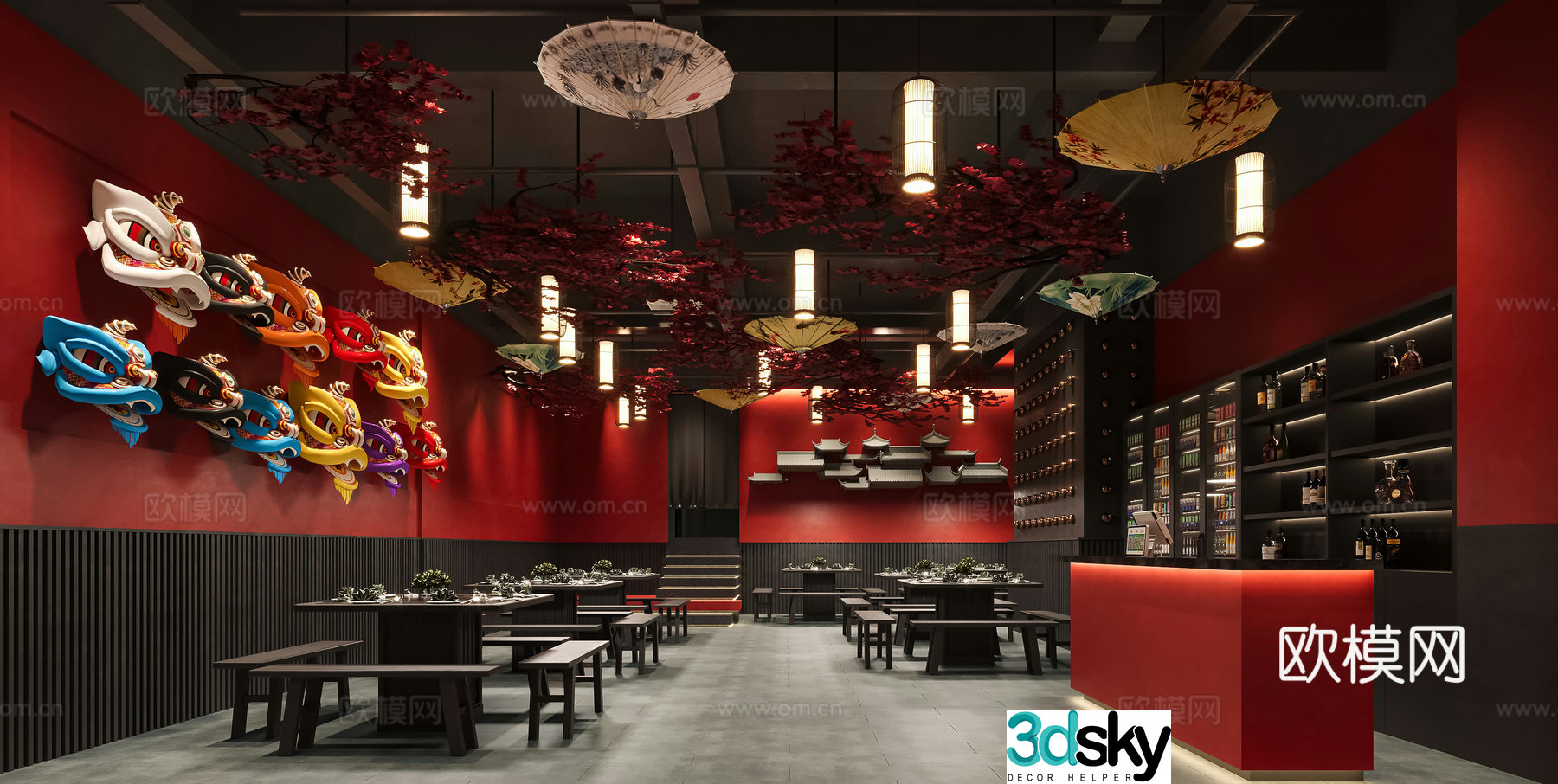Chinese restaurant 3D model