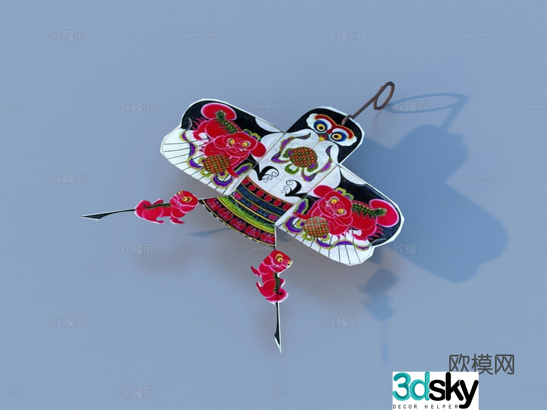 Kite toys ornaments decorative 3d model