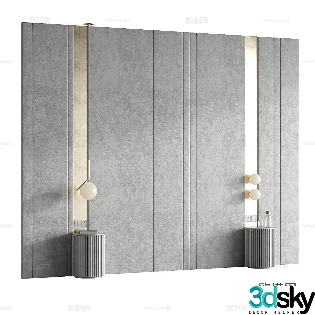 Sofa background wall 3d model