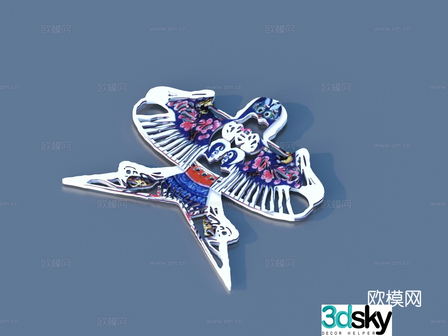Kite toys ornaments decorative 3d model